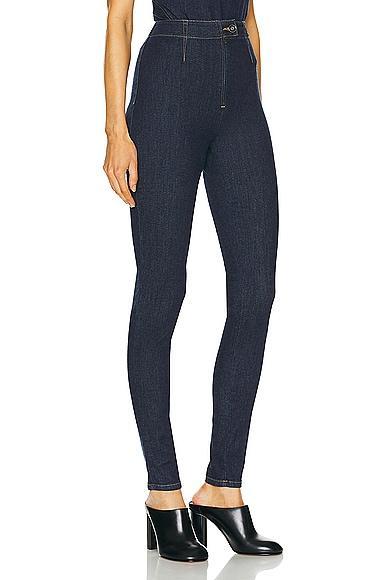 ALAÏA Legging Pants In Blue Product Image