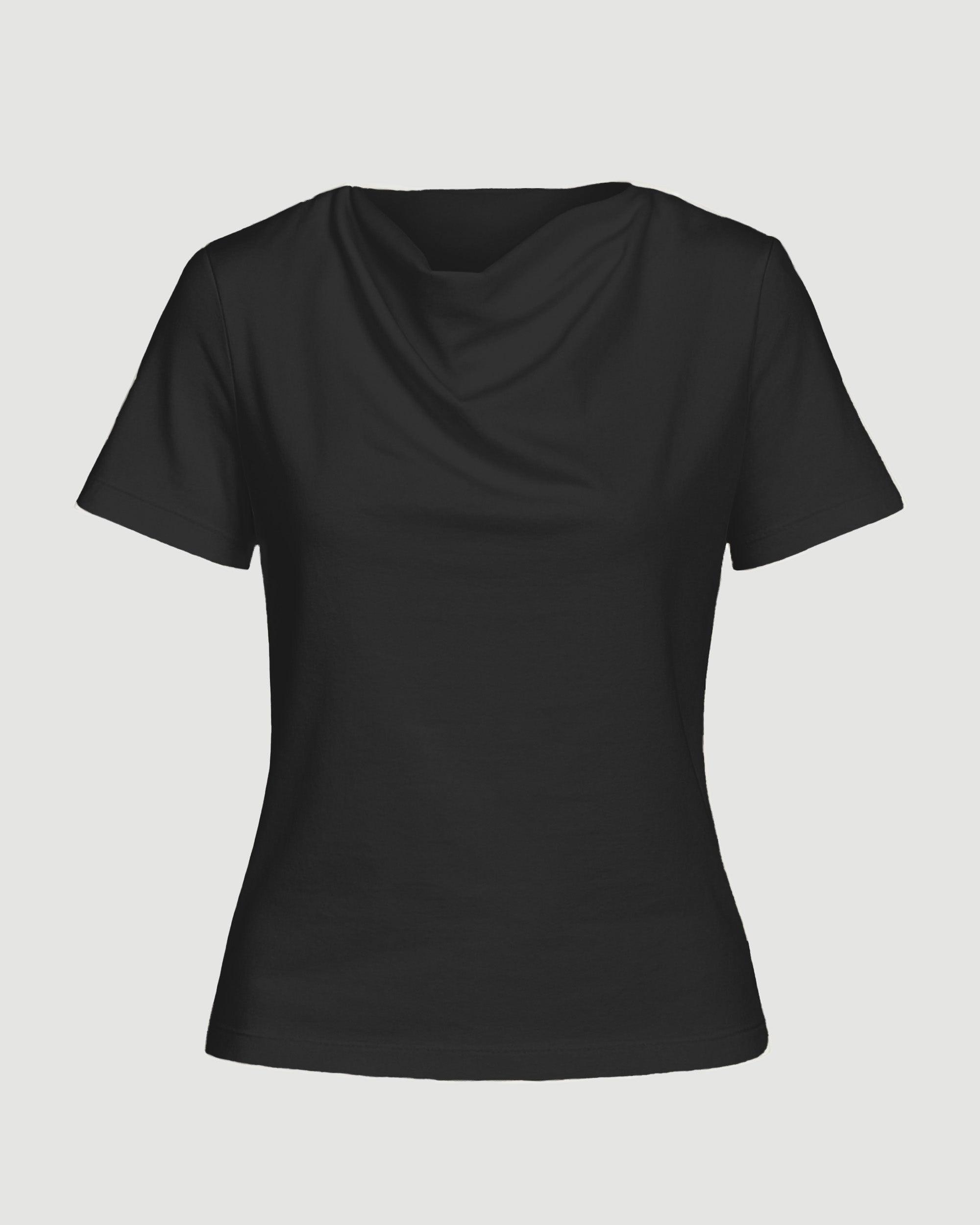 Kendra Organic Cotton Cowl-Neck Tee Product Image