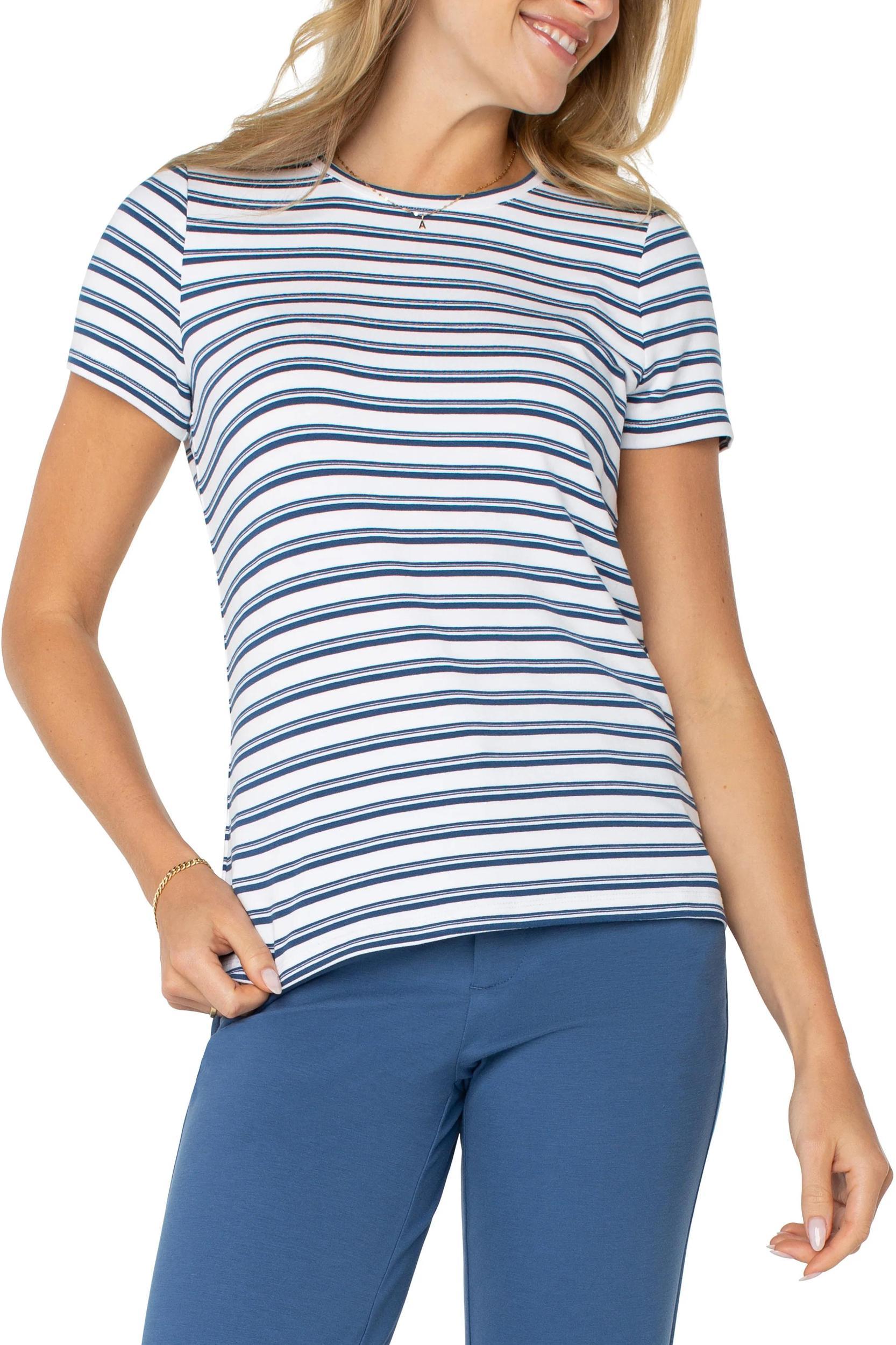 Short Sleeve Crew Neck Classic Knit Tee Product Image