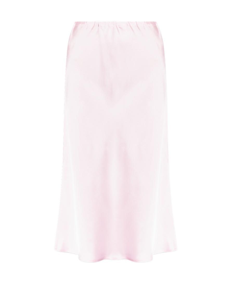 JIL SANDER Elasticated-waist Flared Midi Skirt In Pink Product Image