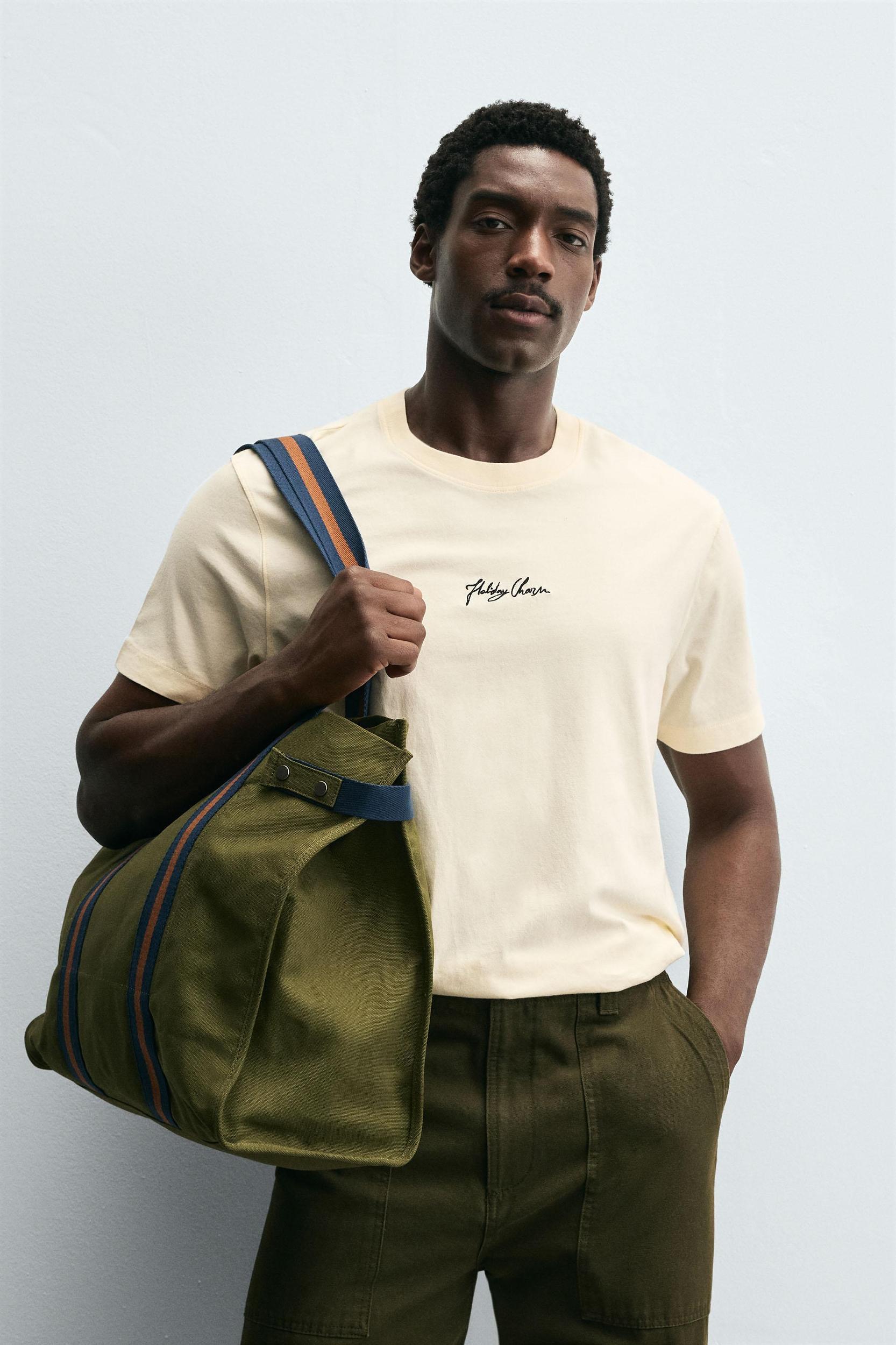 EMBROIDERED TEXT T-SHIRT Product Image