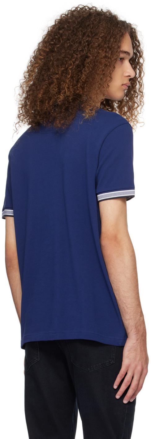 HUGO BOSS Navy Striped Polo In Navy 415 Product Image