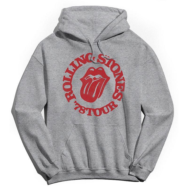 Men's Rolling Stones 78 Tour Circle Hoodie, Size: Small, Sport Grey Product Image