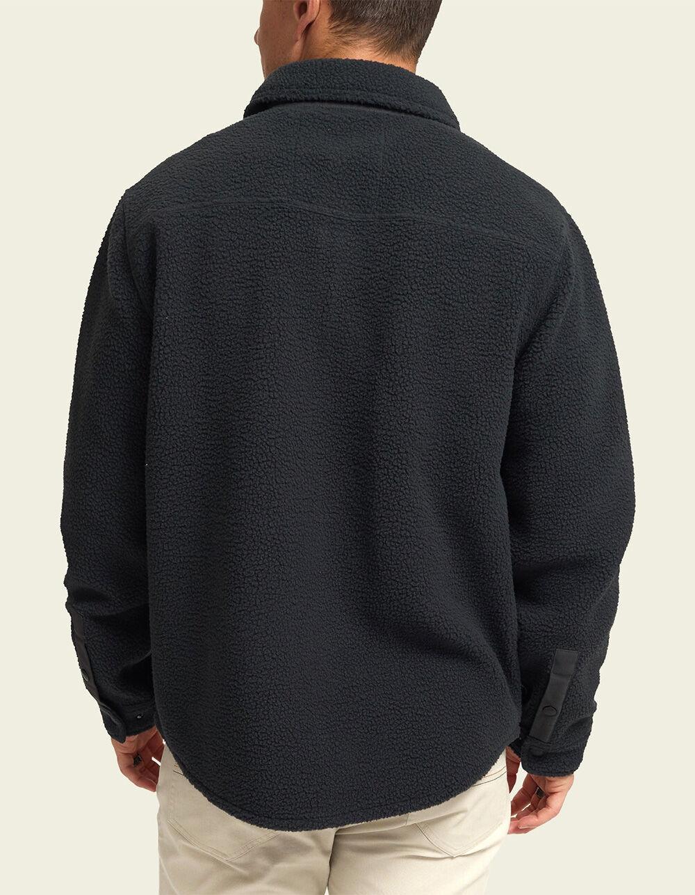 HOWLER BROTHERS Allegheny Mens Fleece Overshirt - ANTIQUE BLACK Product Image