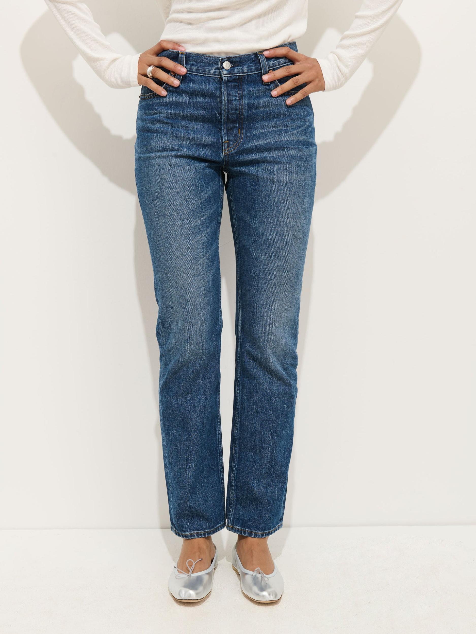 Jane Mid Rise Straight Jean Product Image