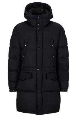 HUGO BOSS Water-repellent Padded Jacket With Hood In Black Product Image