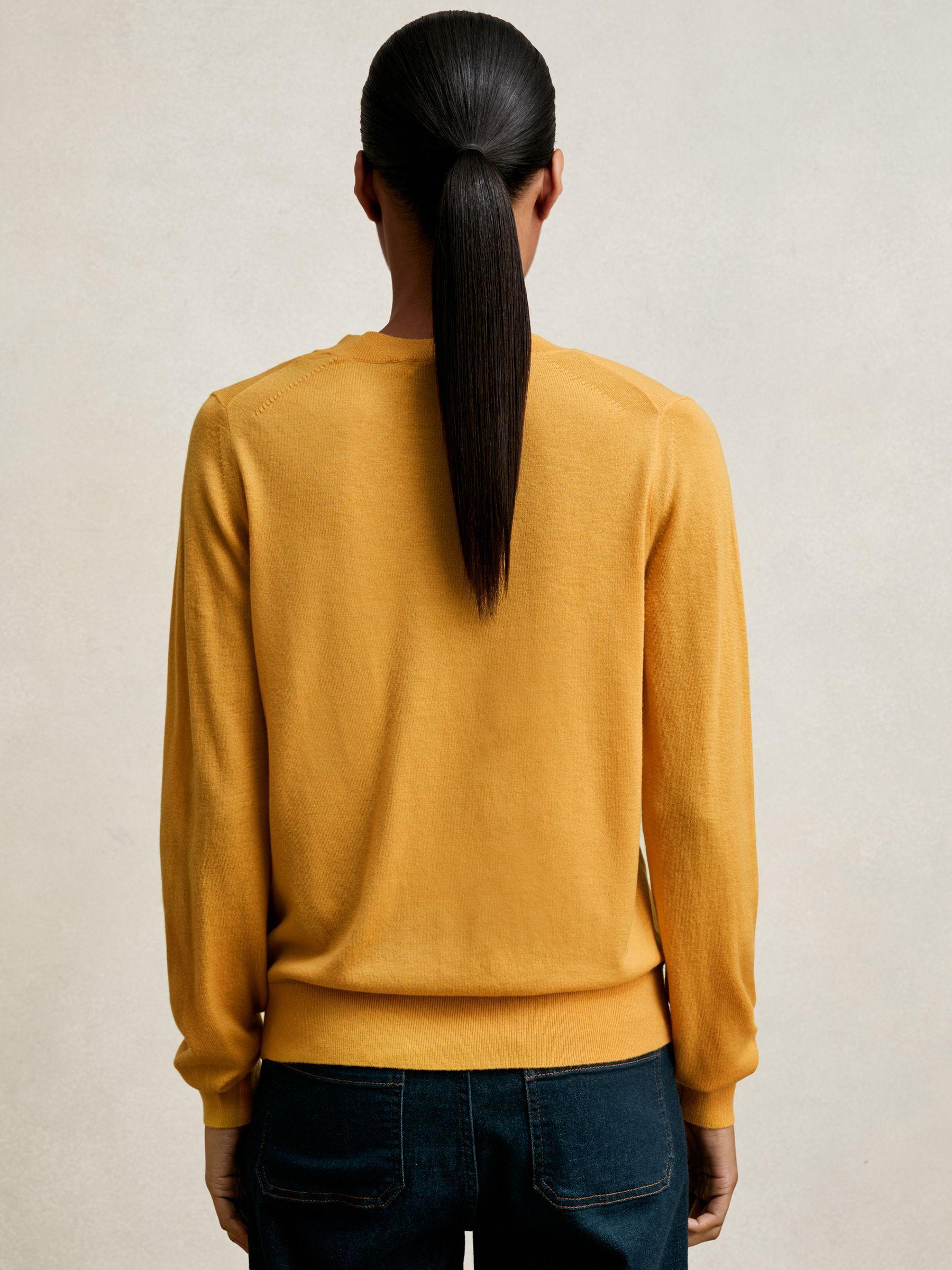 Merino Wool Crew-Neck Jumper in Yellow Product Image