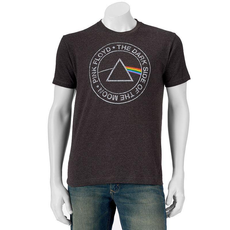 Men's Pink Floyd Dark Side Logo Band Tee, Size: Large, Grey Hthr Product Image