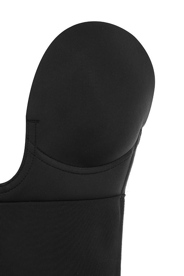 Plunge Self Adhesive Backless Bodysuit - Black Product Image