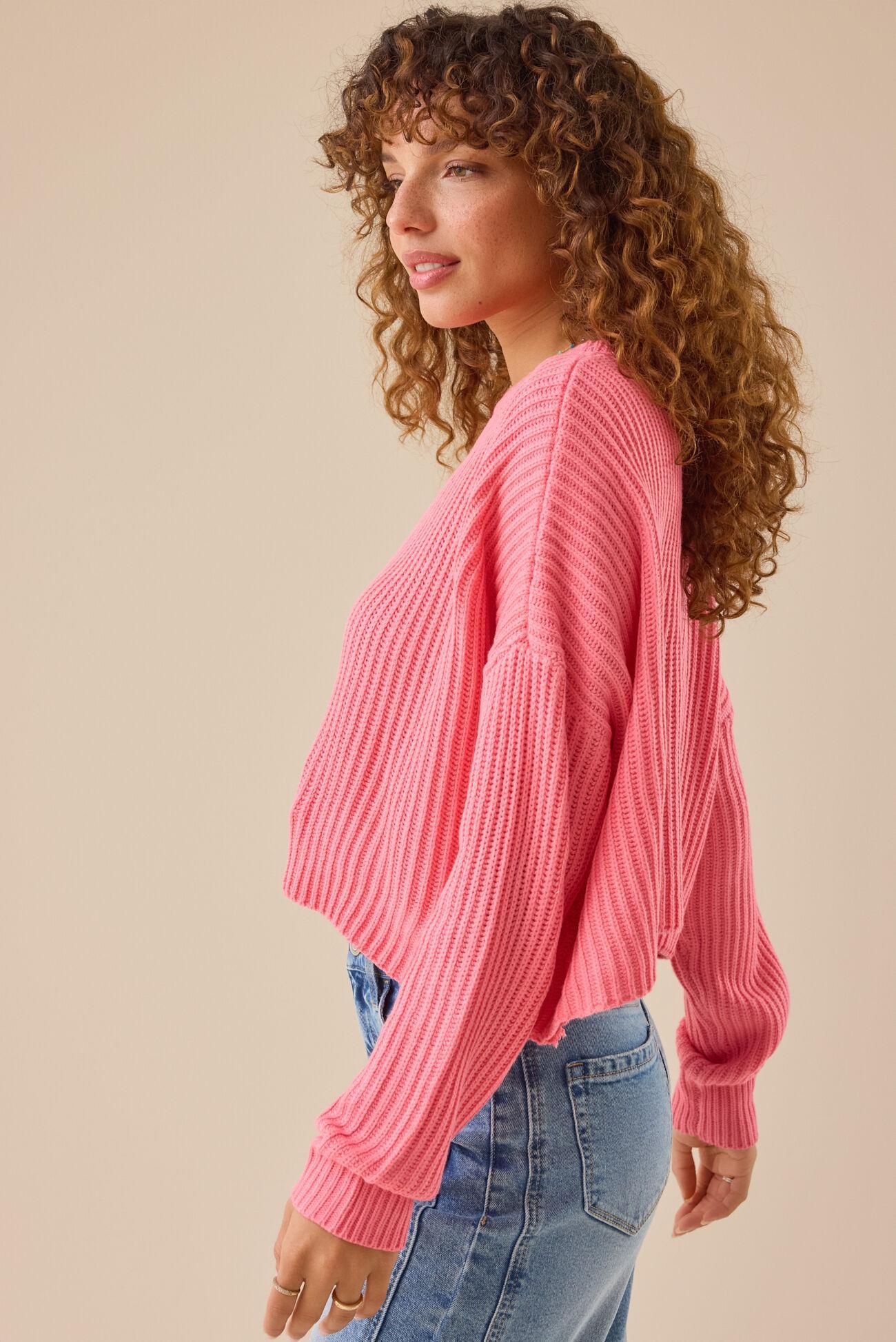 Dot Knit Boxy Sweater Product Image