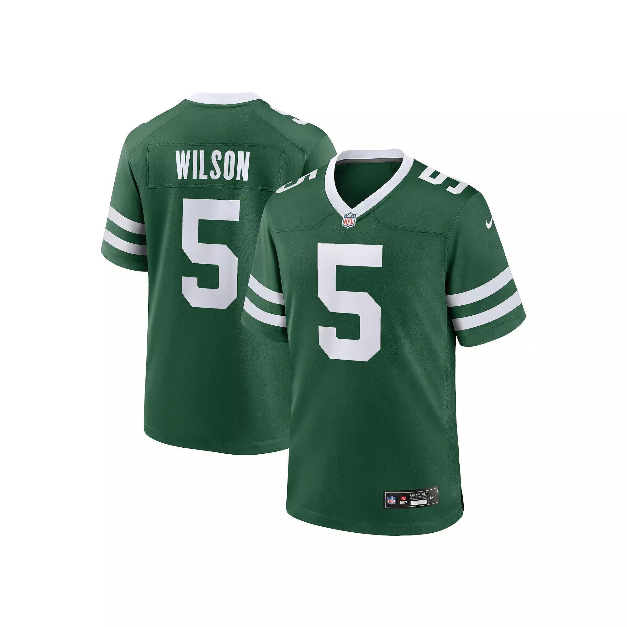 Garrett Wilson New York Jets Nike Mens NFL Game Football Jersey | 67NM03T672F-GTF Product Image