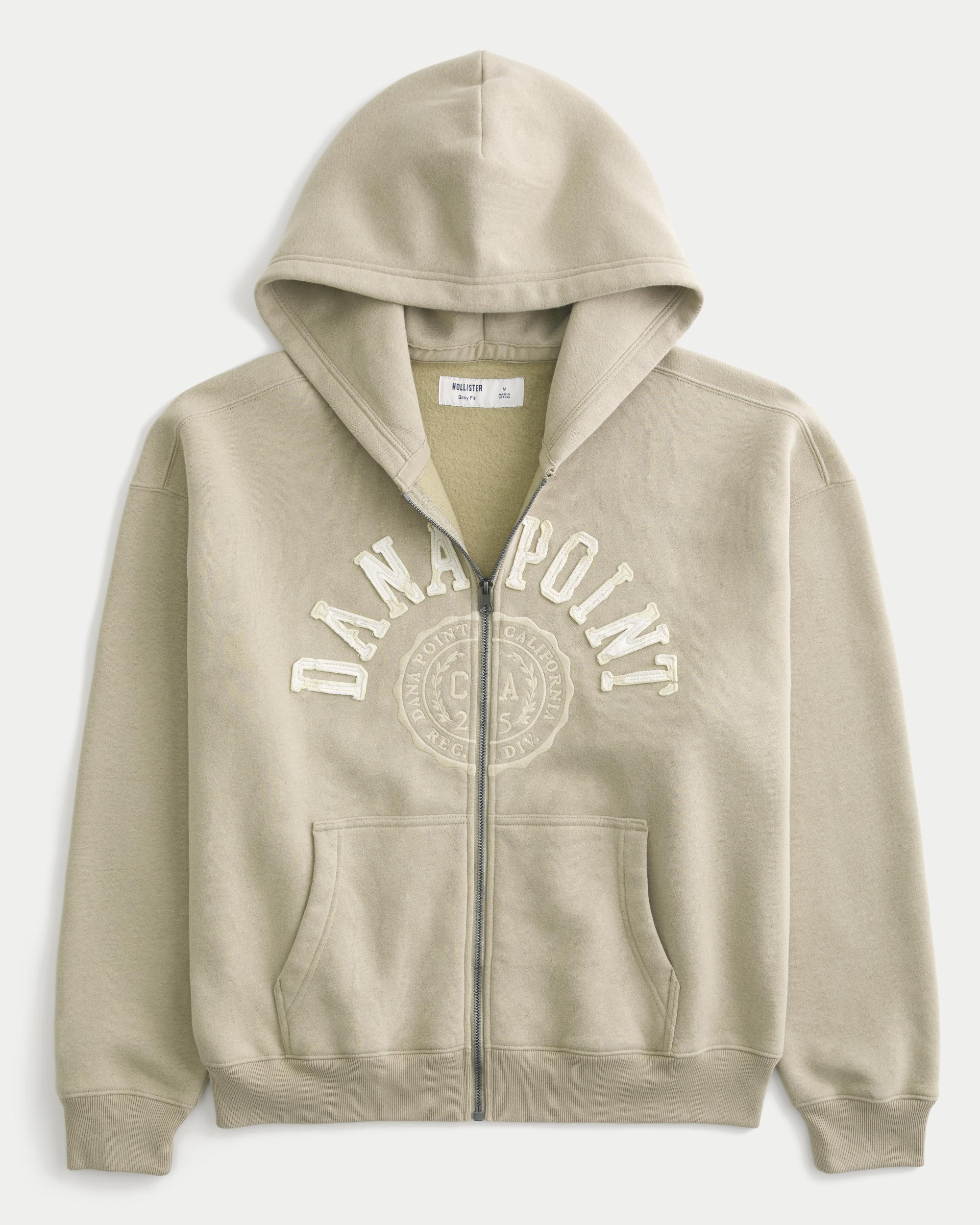 Boxy Number Graphic Zip-Up Hoodie Product Image