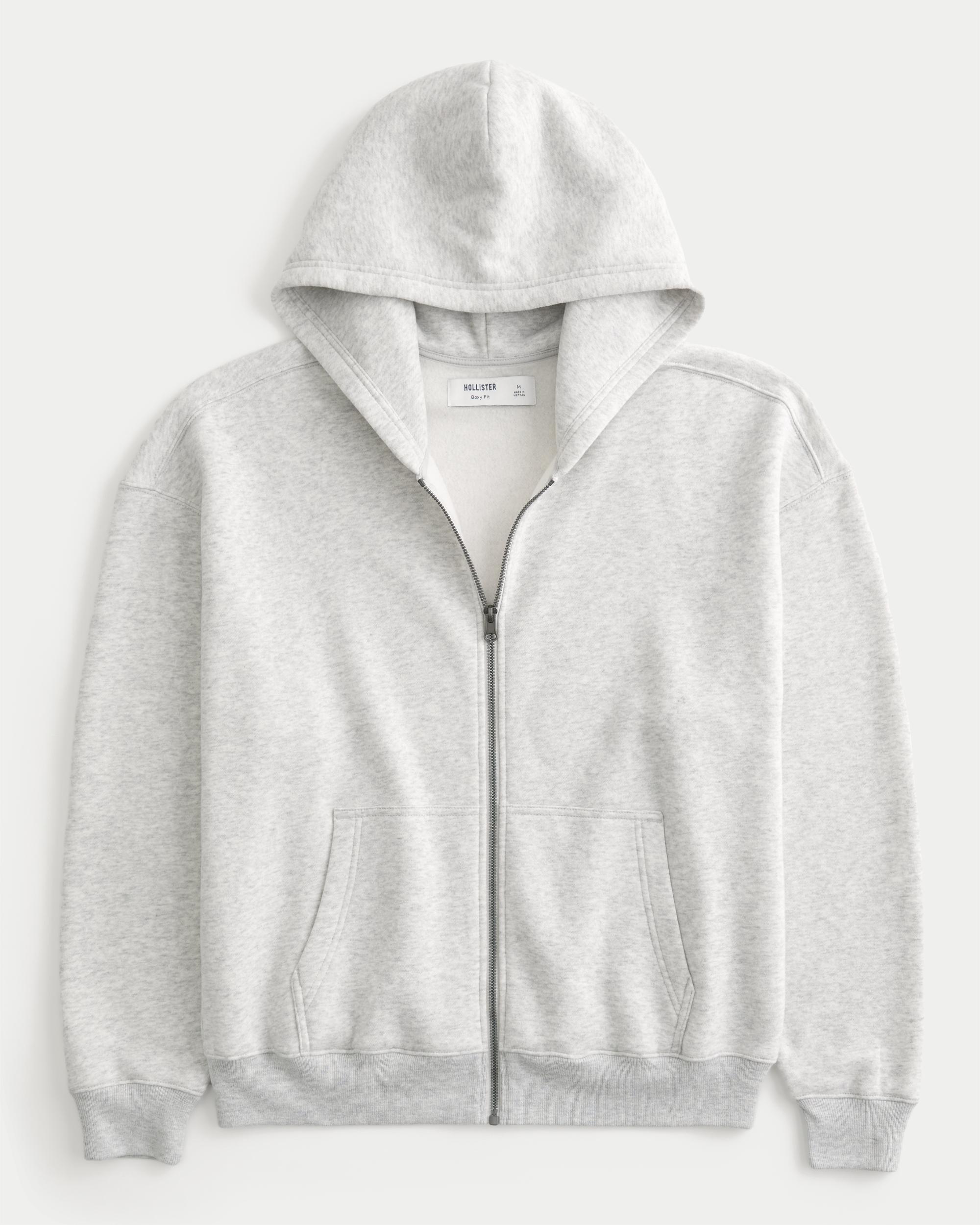 Boxy Zip-Up Hoodie Product Image