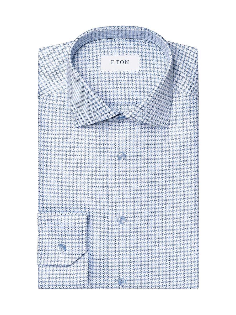 Mens Signature King Twill Check Slim-Fit Dress Shirt Product Image