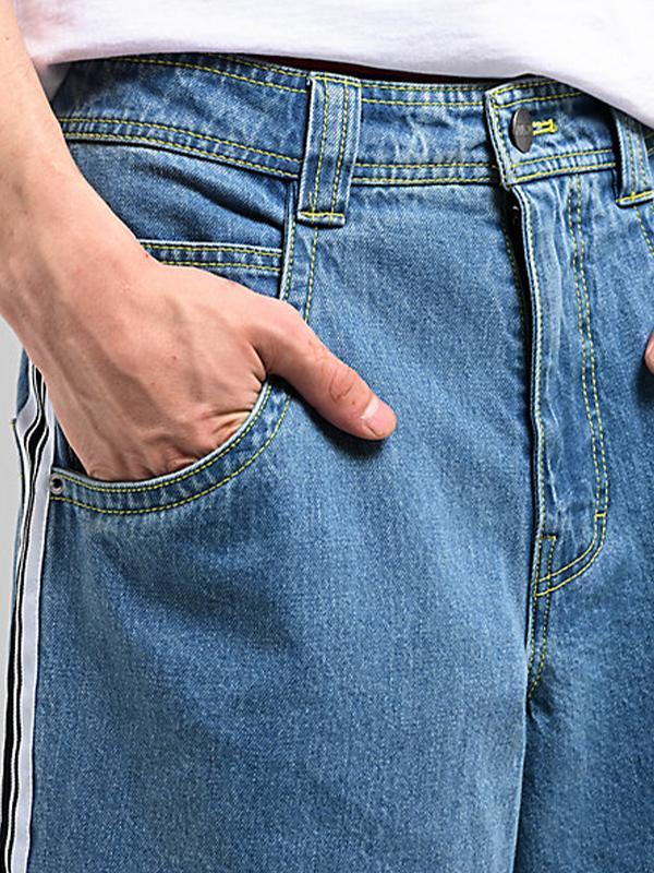 Men's Side Stripe Loose Jeans Product Image