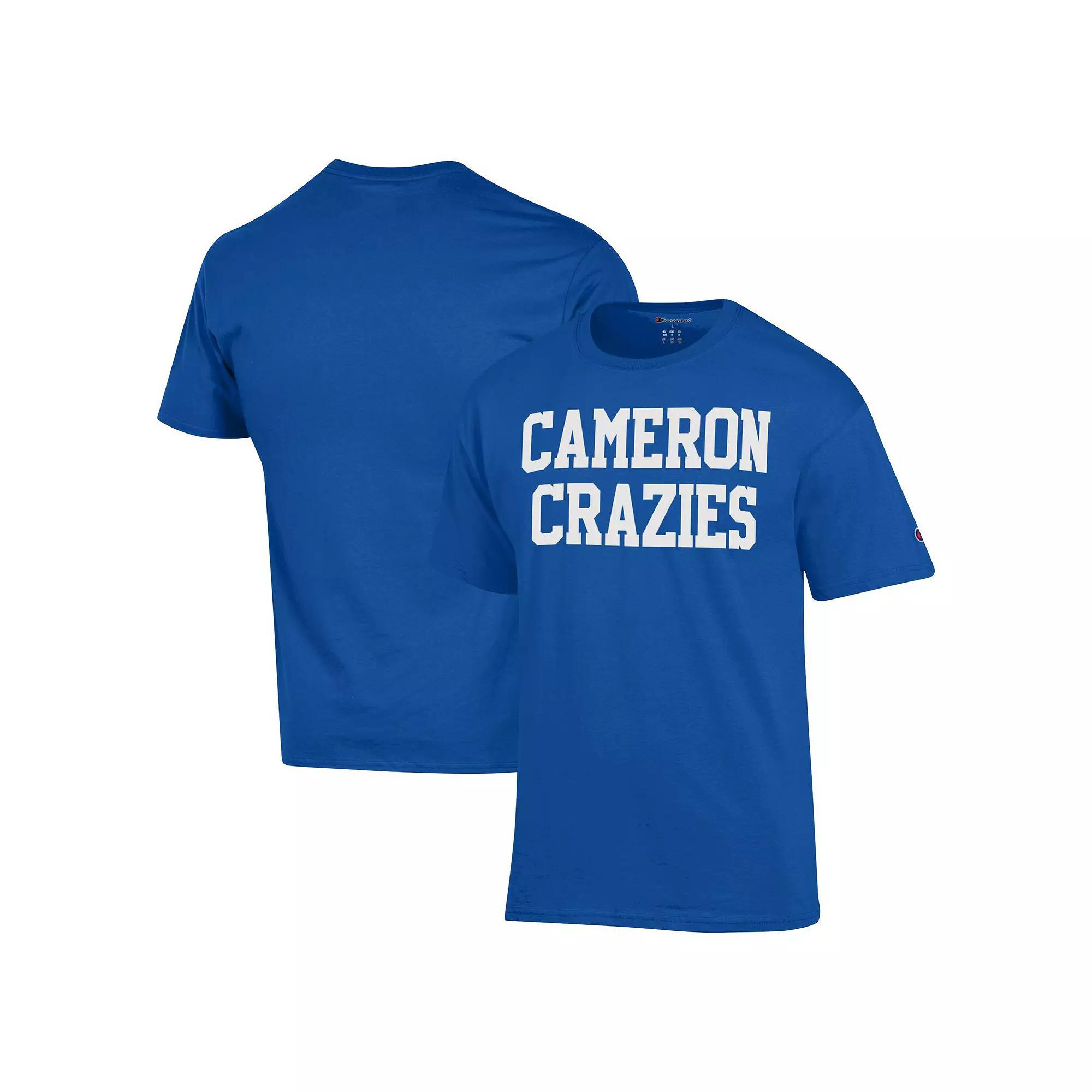 Men's Champion Royal Duke Blue Devils Cameron Crazies T-Shirt, Size: Large Product Image