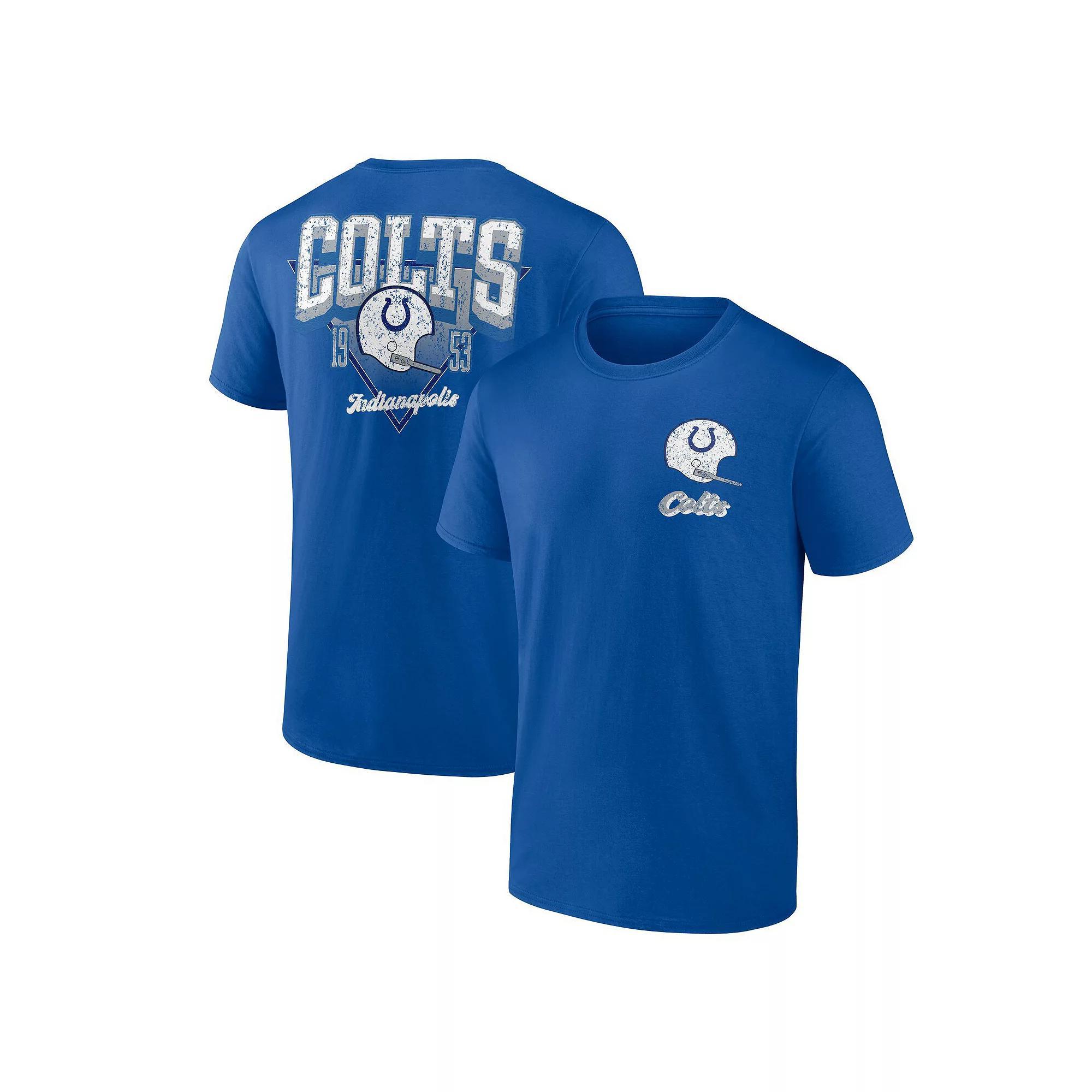 Men's Fanatics Royal Indianapolis Colts Never Over T-Shirt, Size: Large, Blue Product Image