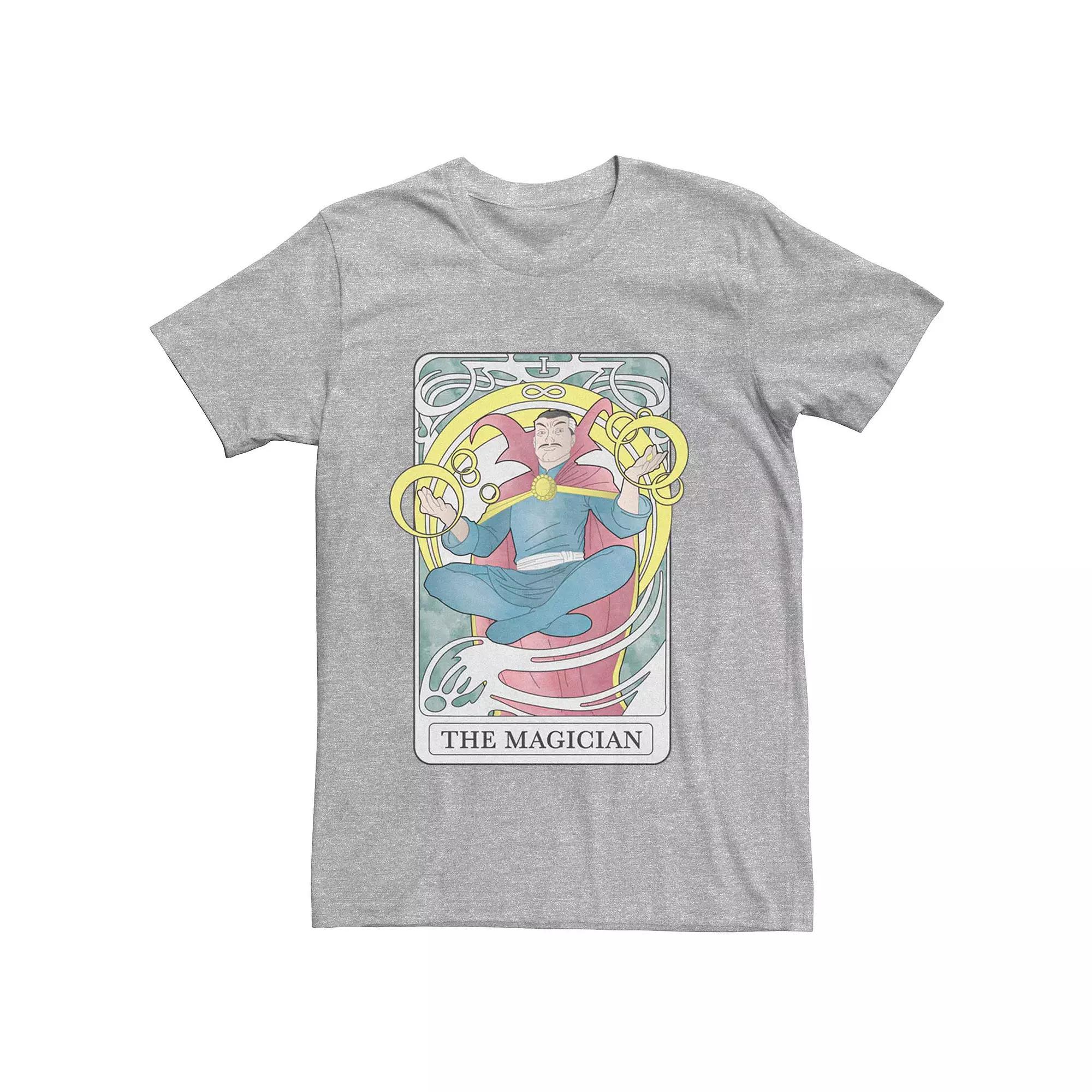 Men's Marvel's Doctor Strange The Magician Tarot Card Tee, Size: Medium, Athletic Grey Product Image
