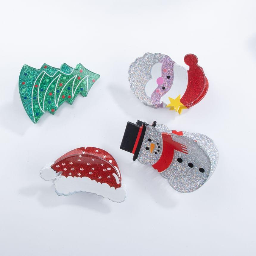 Christmas Acrylic Hair Clips (Various Designs) Product Image