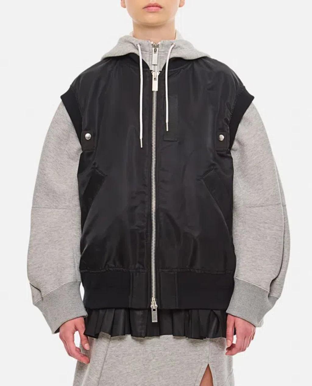 SACAI Nylon Twill Vest In Black Product Image