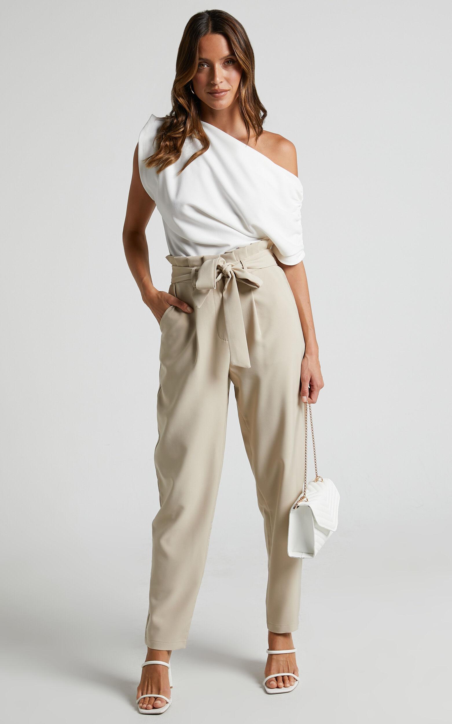 Nalfie Top - Asymmetrical Top in White Product Image