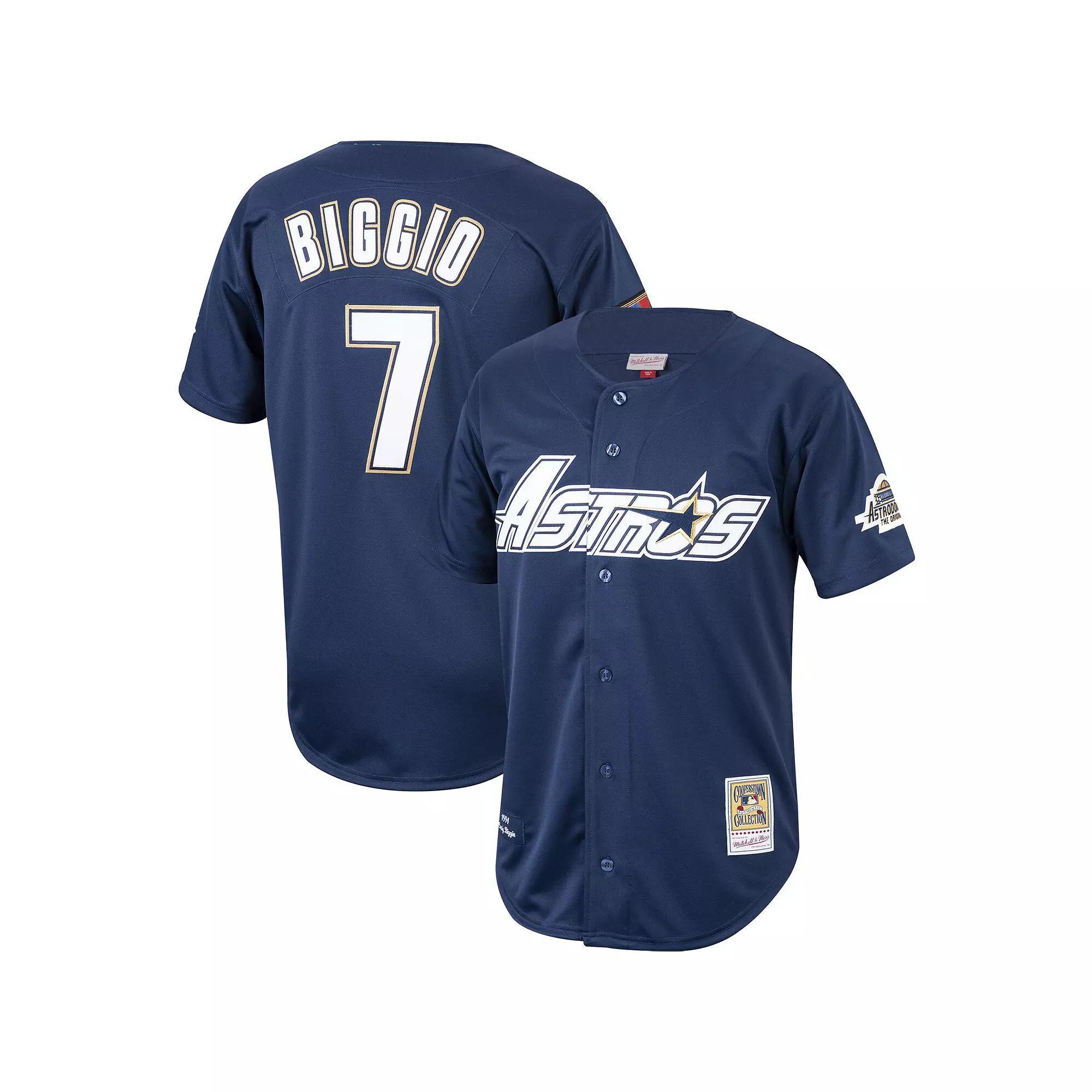 Men's Mitchell & Ness Craig Biggio Navy Houston Astros Cooperstown Collection 1994 Authentic Jersey,  Product Image