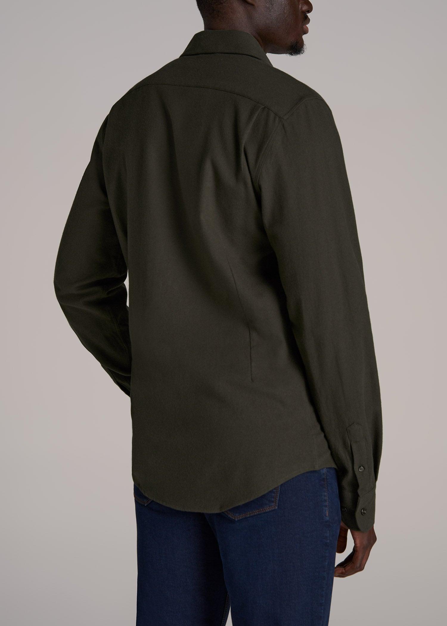 Nelson Flannel Shirt for Tall Men in Hunter Green Male Product Image