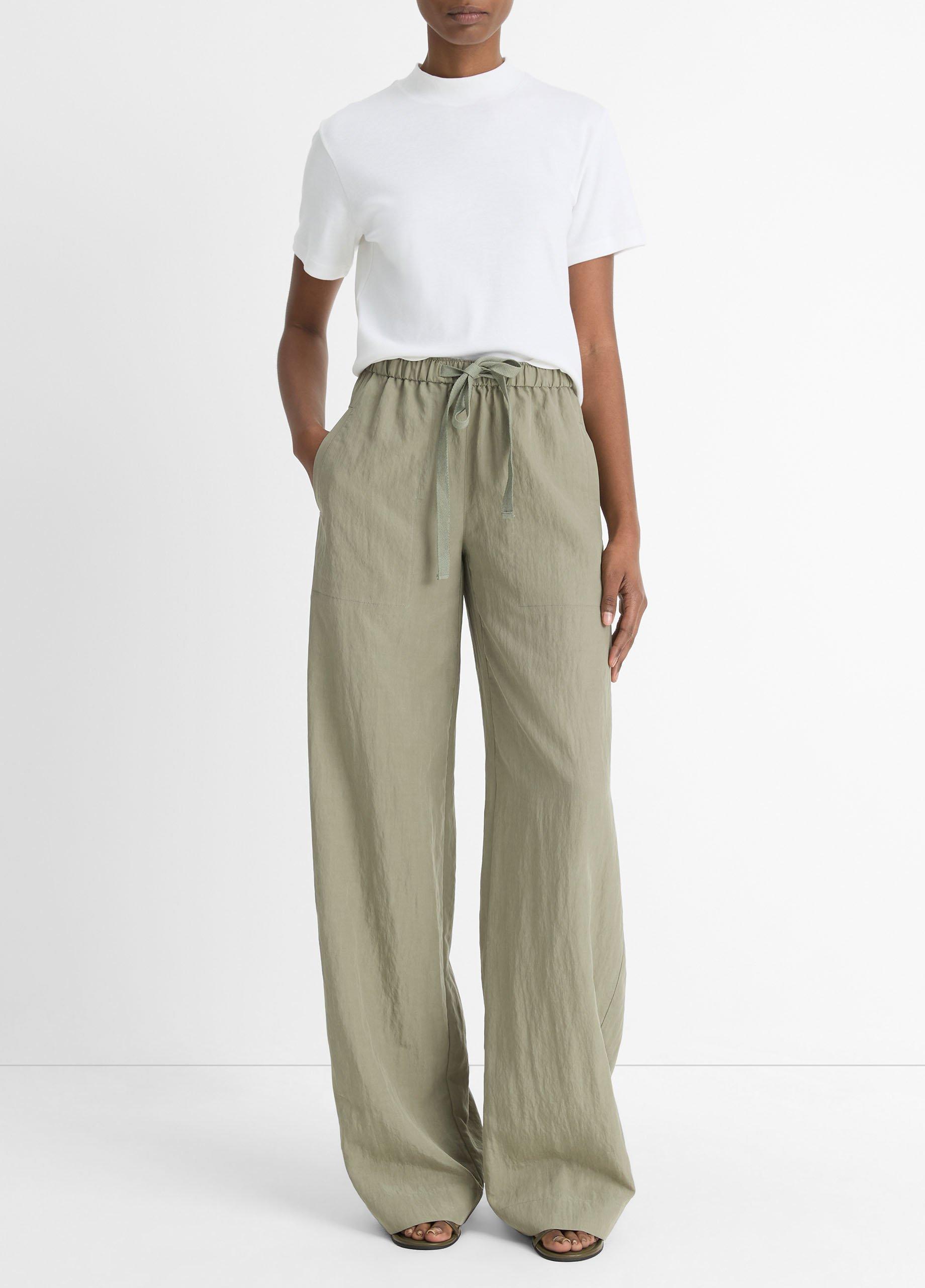 Womens Mid-Rise Utility Drawstring Pant, Smoky Moss, Size XXS Vince Product Image