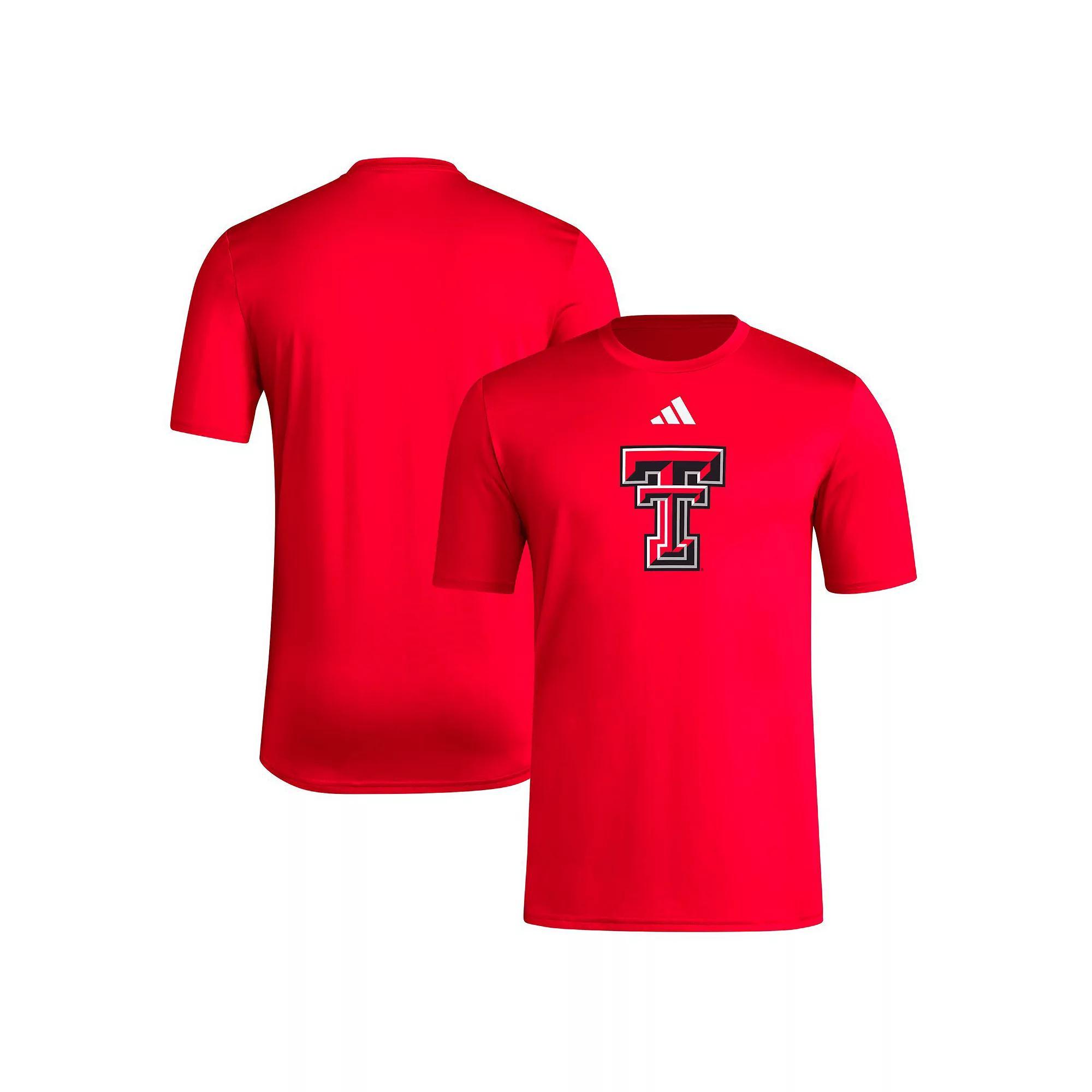Men's adidas Red Texas Tech Red Raiders Primary Locker Pre-Game AEROREADY T-Shirt, Size: XL Product Image