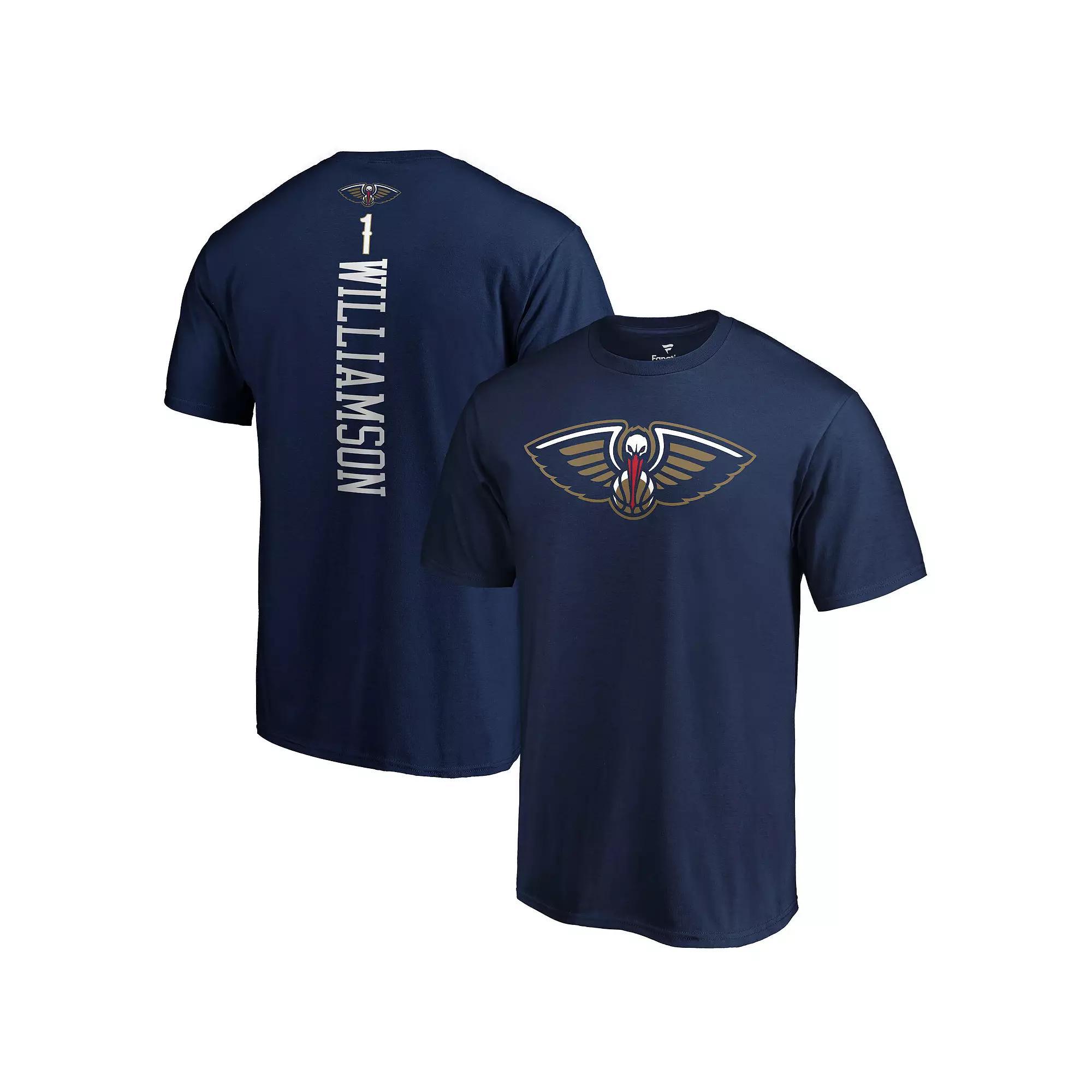 Men's Fanatics Branded Zion Williamson Navy New Orleans Pelicans 2019 NBA Draft Playmaker Name & Number T-Shirt, Size: 3XL, Blue Product Image