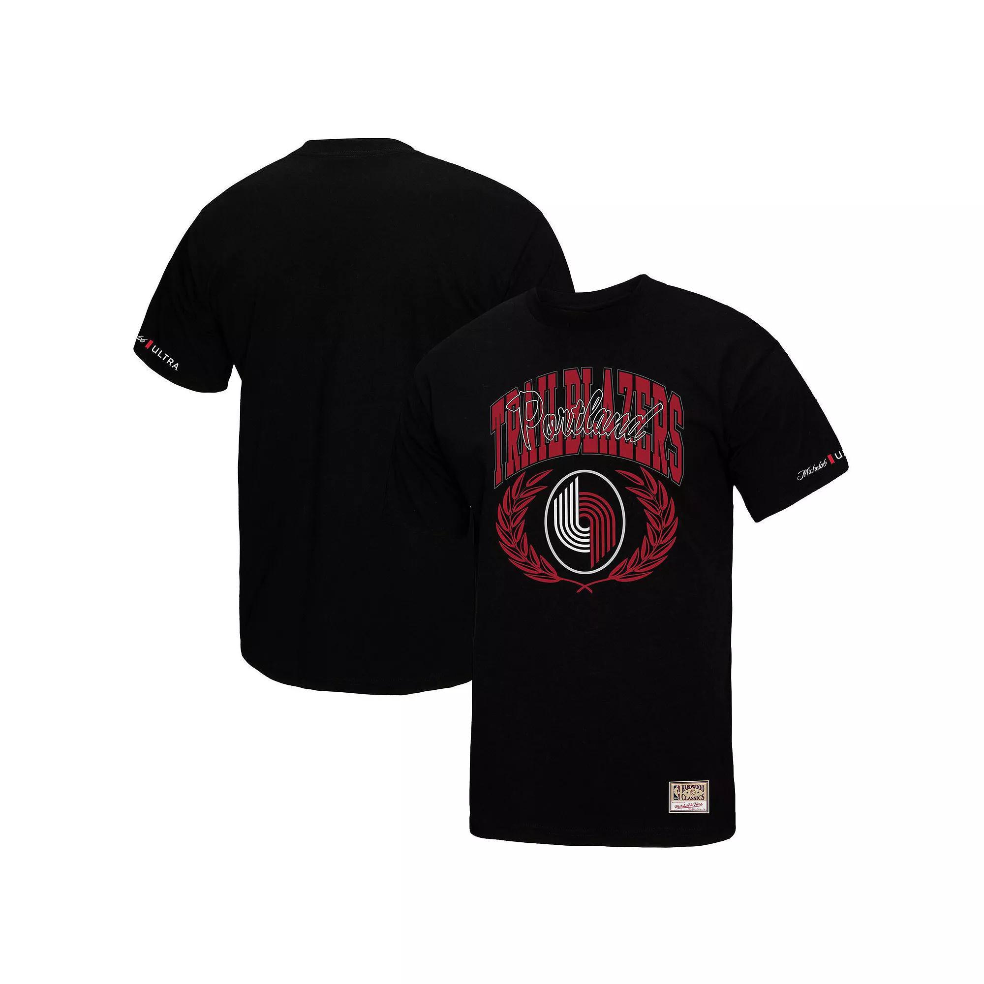 Men's Mitchell & Ness Black Portland Trail Blazers NBA x Michelob Ultra Rewind II T-Shirt,  Product Image
