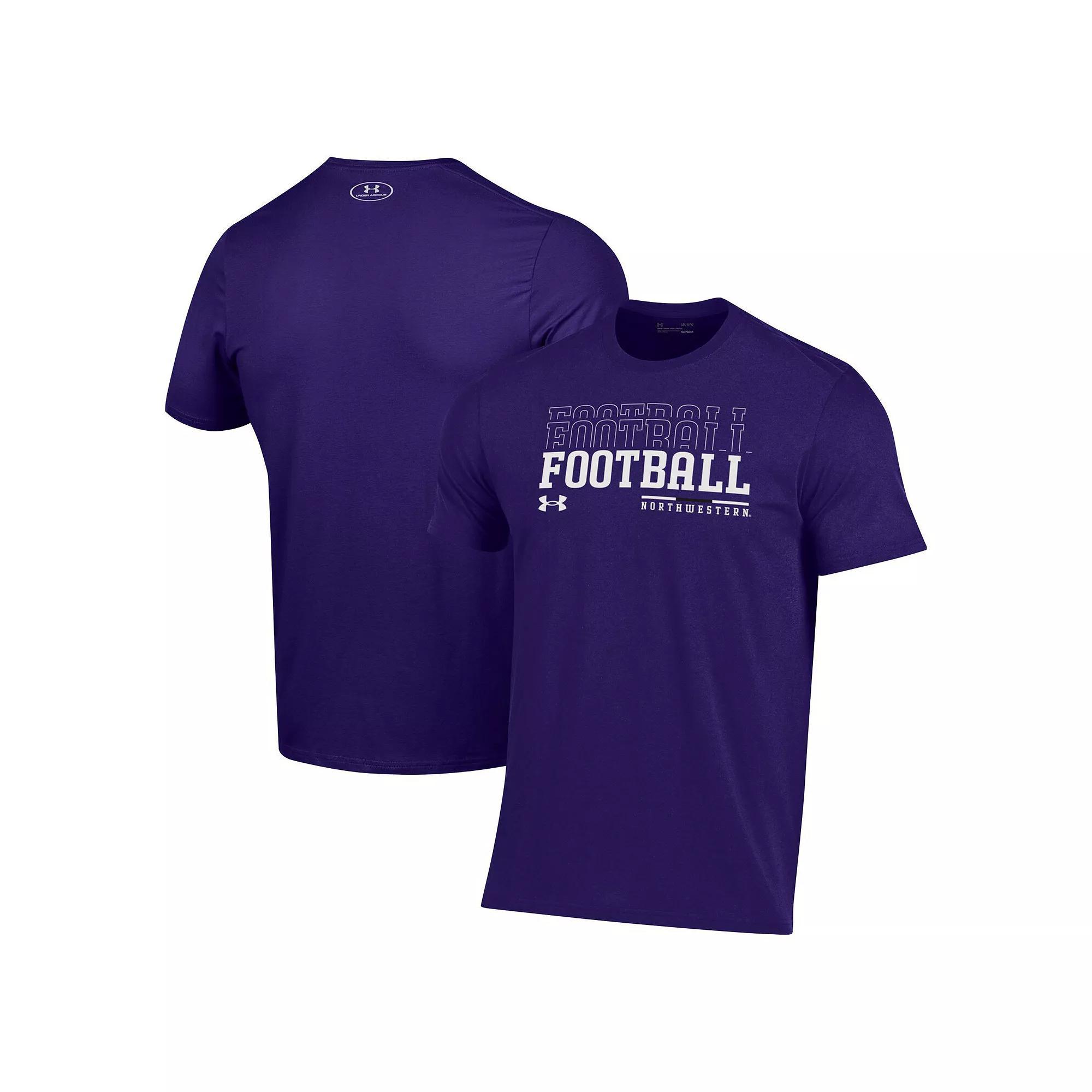 Men's Under Armour Purple Northwestern Wildcats 2024 Sideline Football Performance T-Shirt,  Product Image