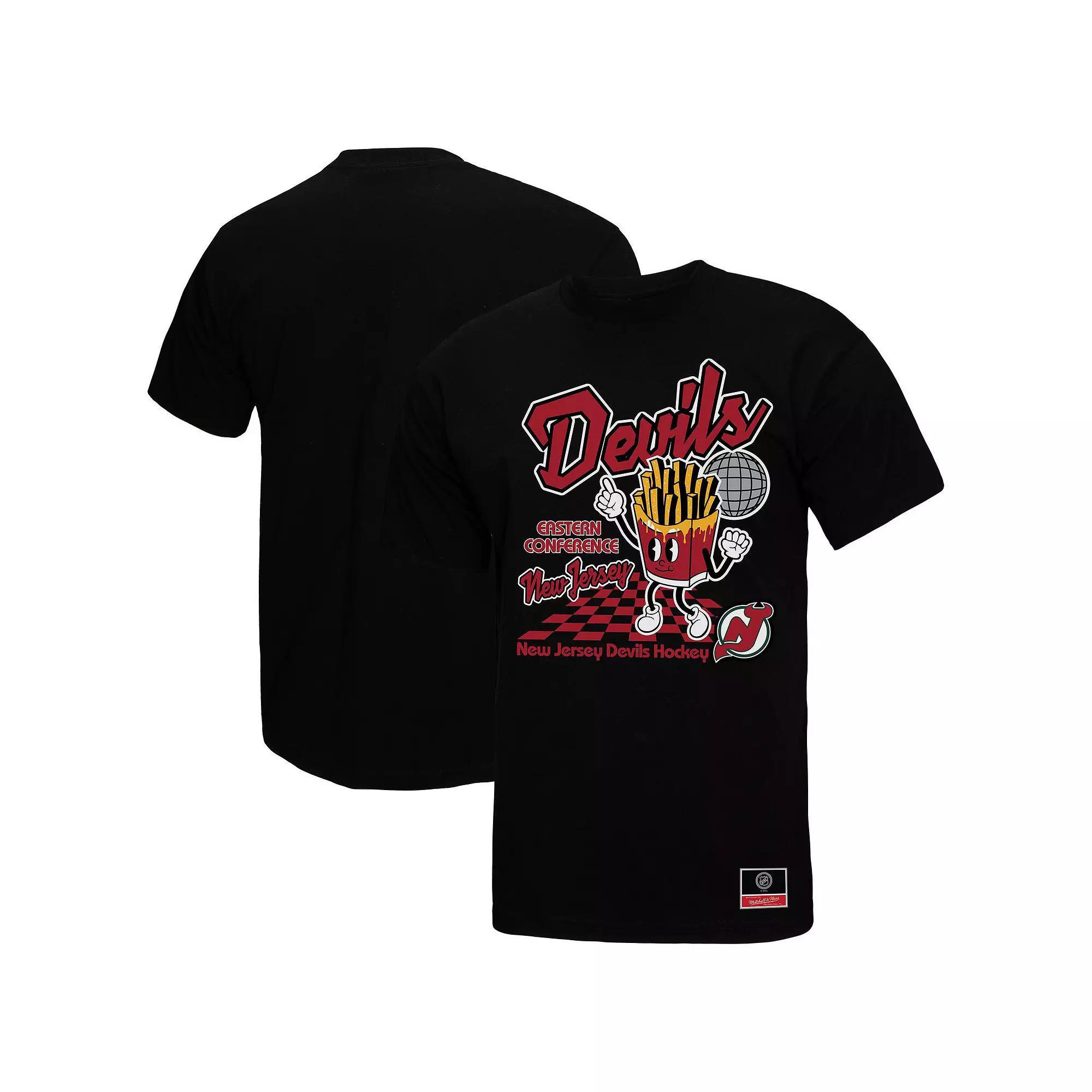 Men's Mitchell & Ness Black New Jersey Devils Local Food T-Shirt, Size: XL, Nhl Black Product Image