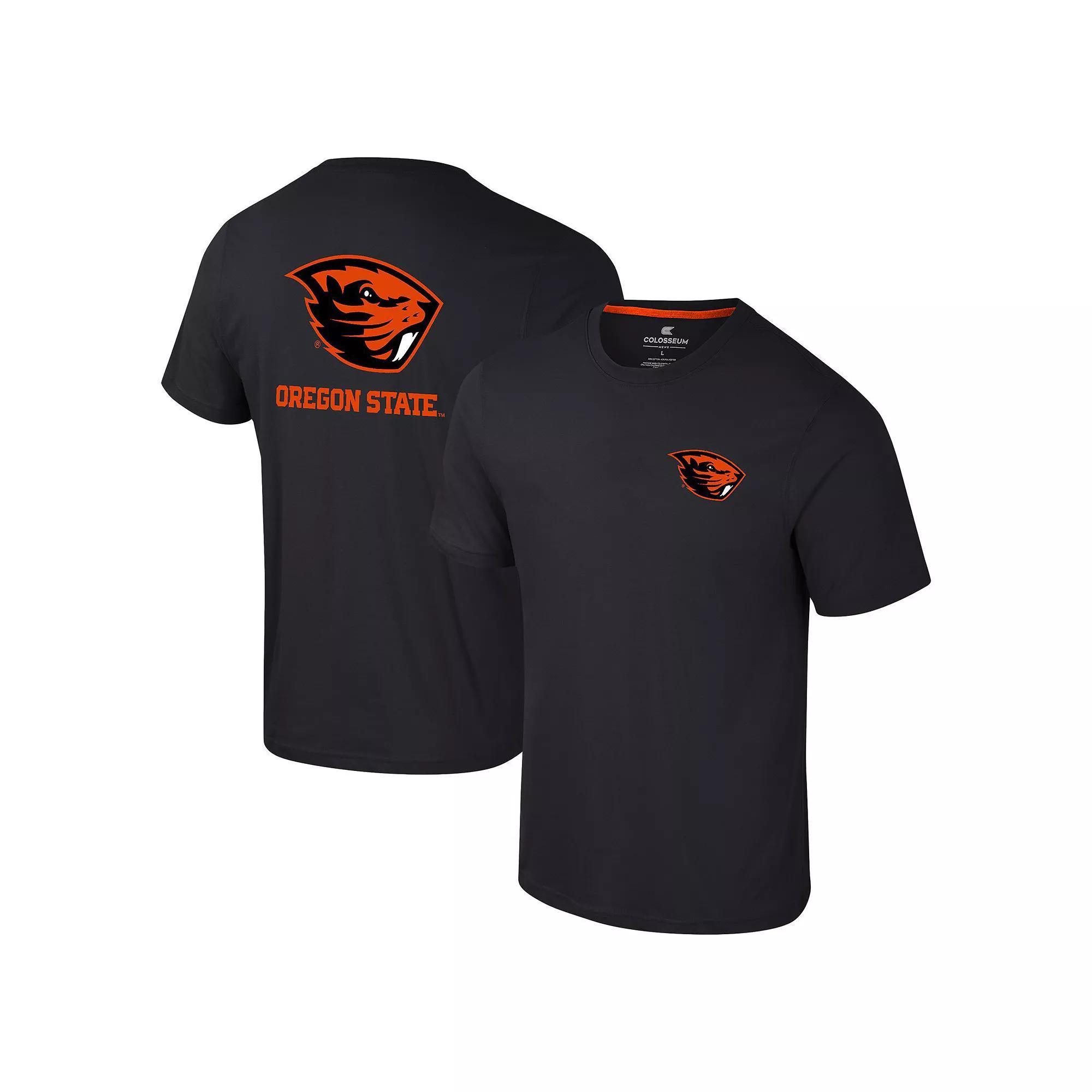 Men's Colosseum Black Kansas Jayhawks Color Pop Active Blend T-Shirt,  Product Image