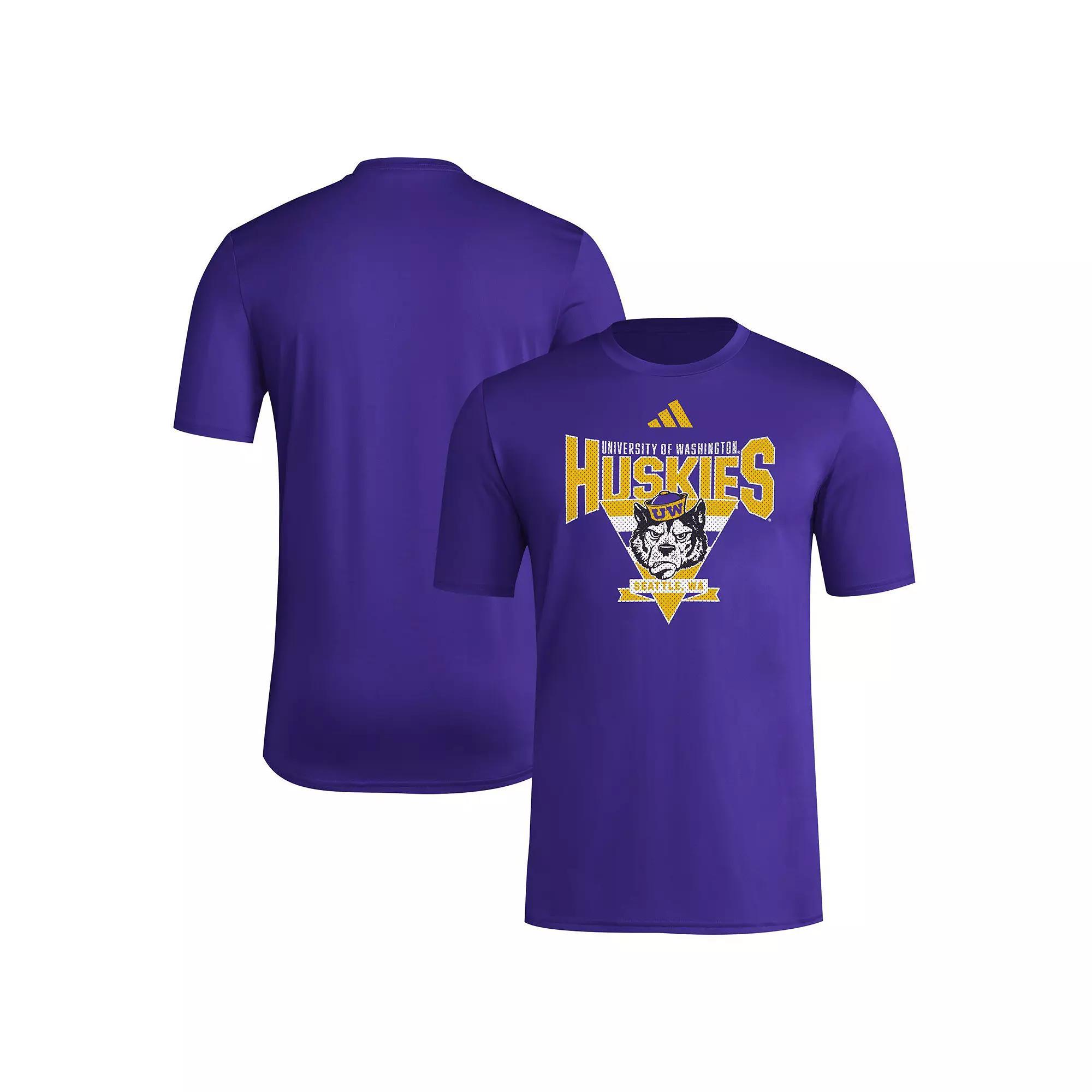 Men's adidas Purple Washington Huskies 2024 Locker Trilateral Pre-Game T-Shirt, Size: Medium Product Image