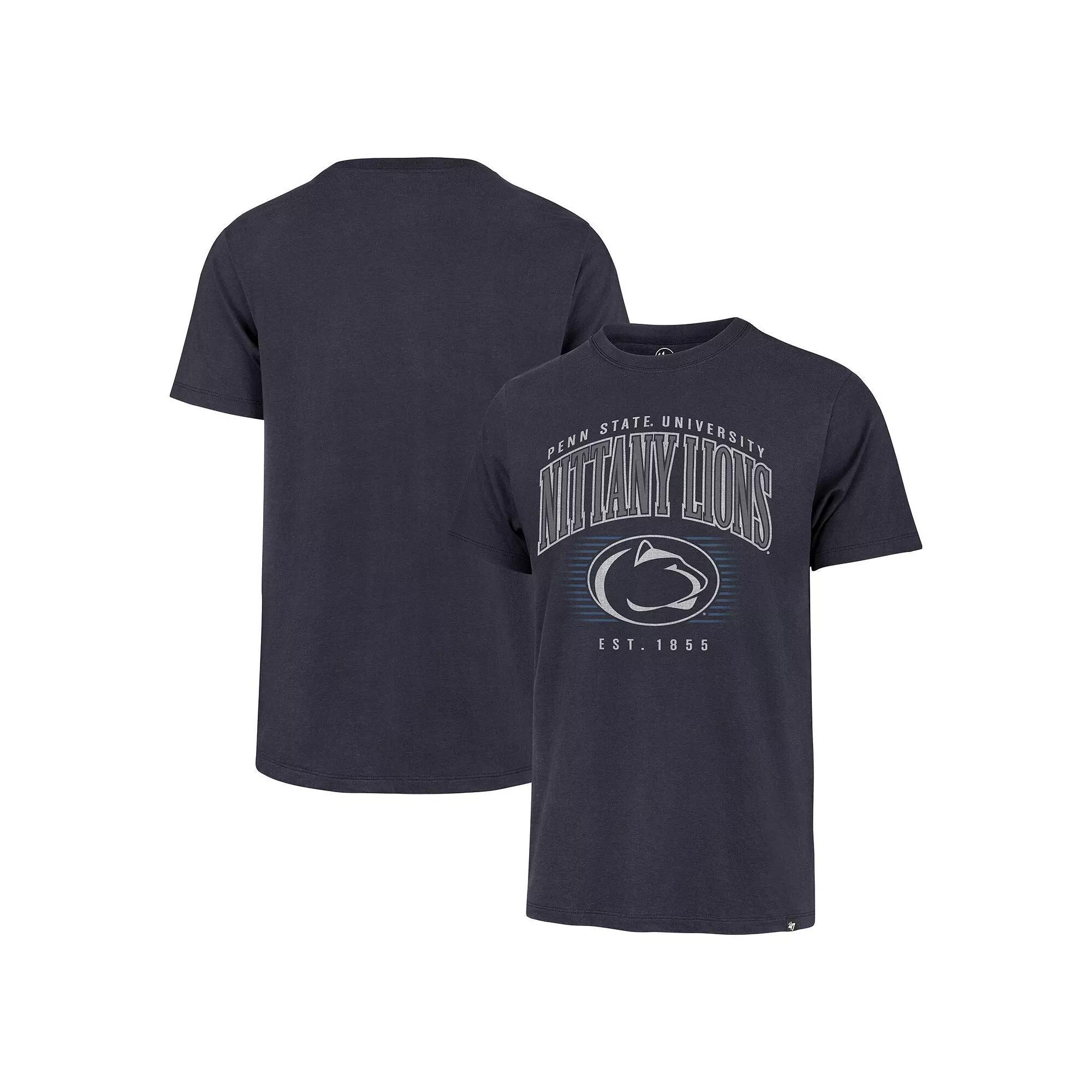 Men's '47 Navy Penn State Nittany Lions Double Header Franklin T-Shirt, Size: 2XL, Blue Product Image