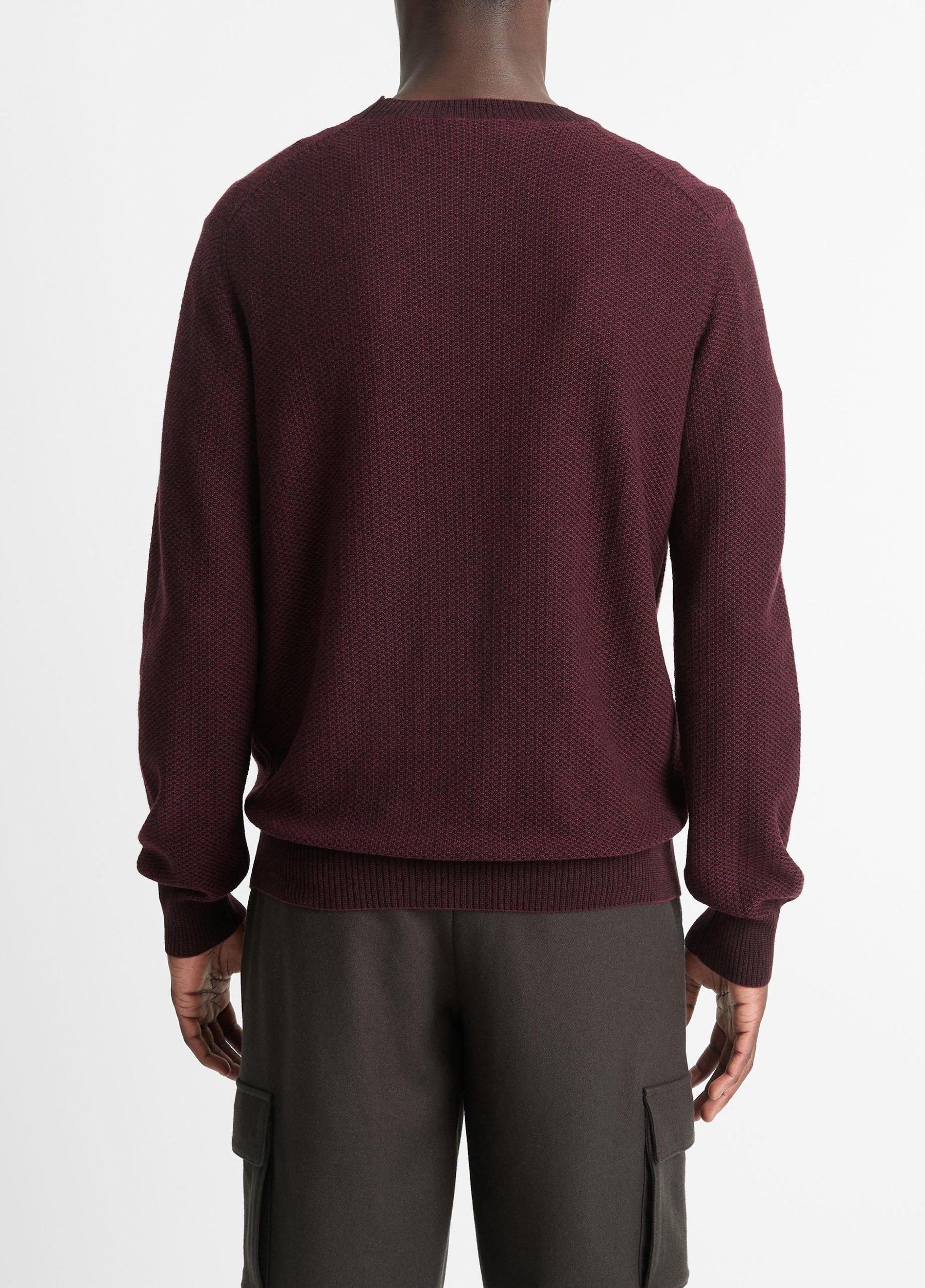Geo-Jacquard Wool-Blend Crew Neck Sweater Product Image