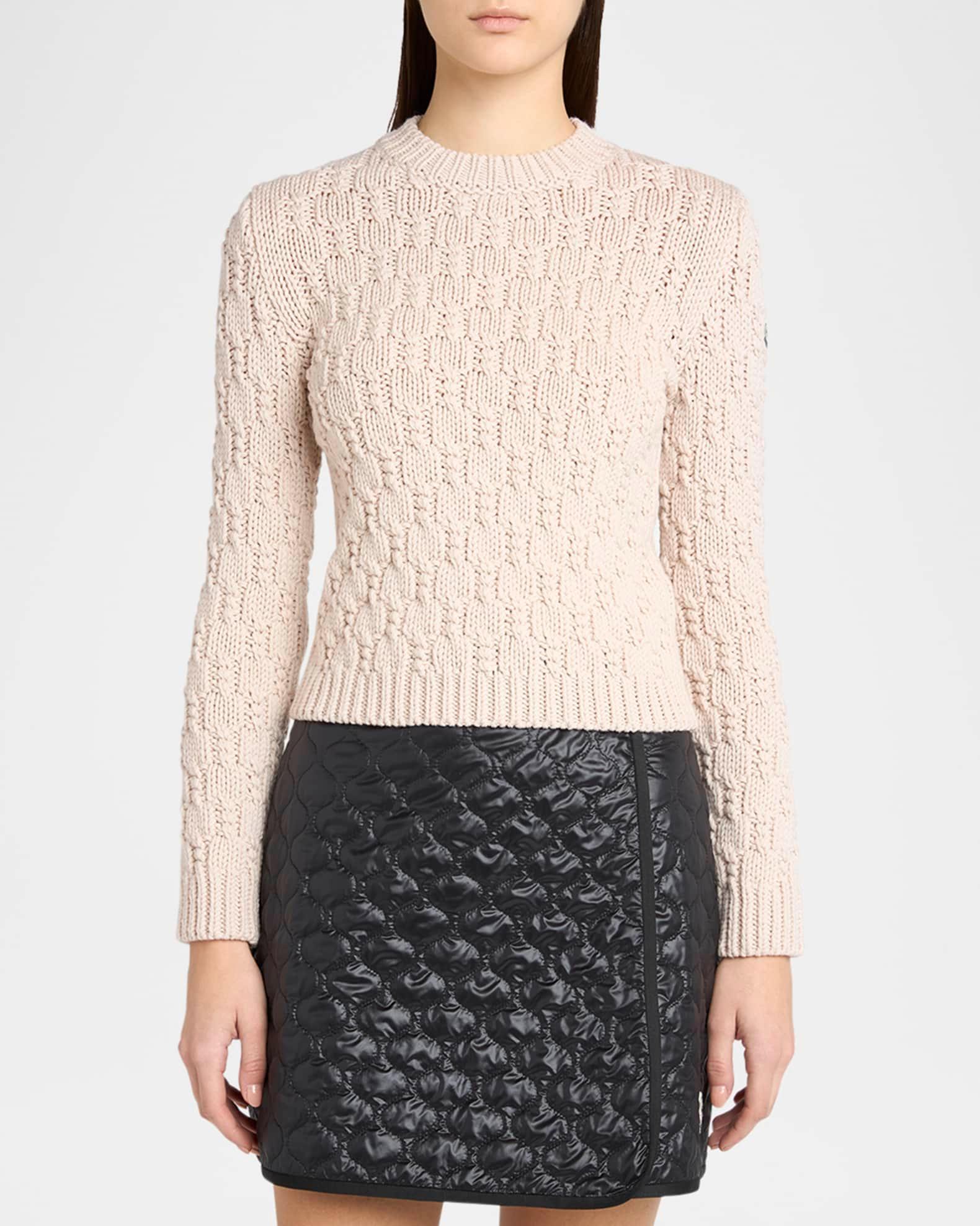 Crewneck Cable-Knit Sweater Product Image