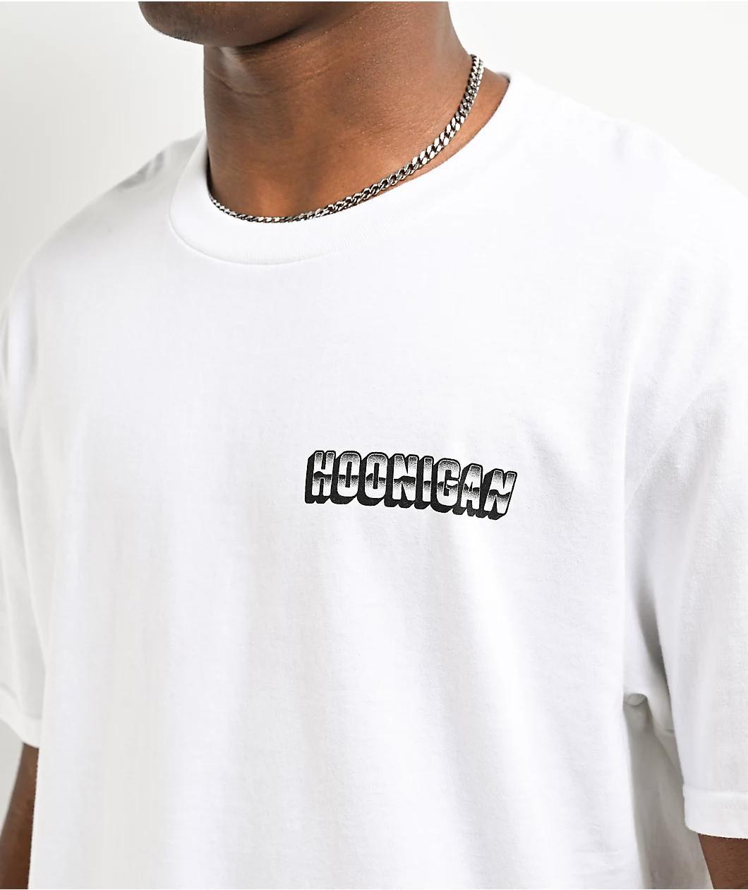 Hoonigan Used Cars White T-Shirt Product Image