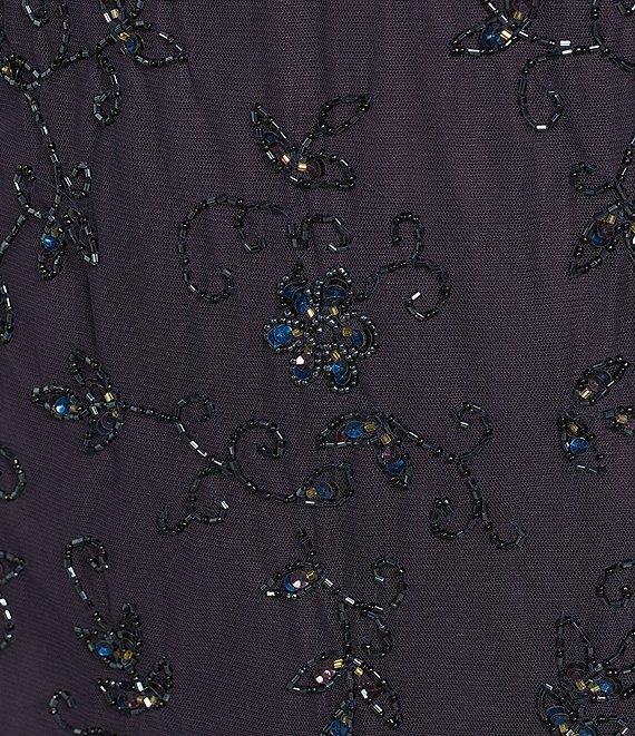 Pisarro Nights Petite Size 3/4 Bell Sleeve Beaded Flounce Dress Product Image