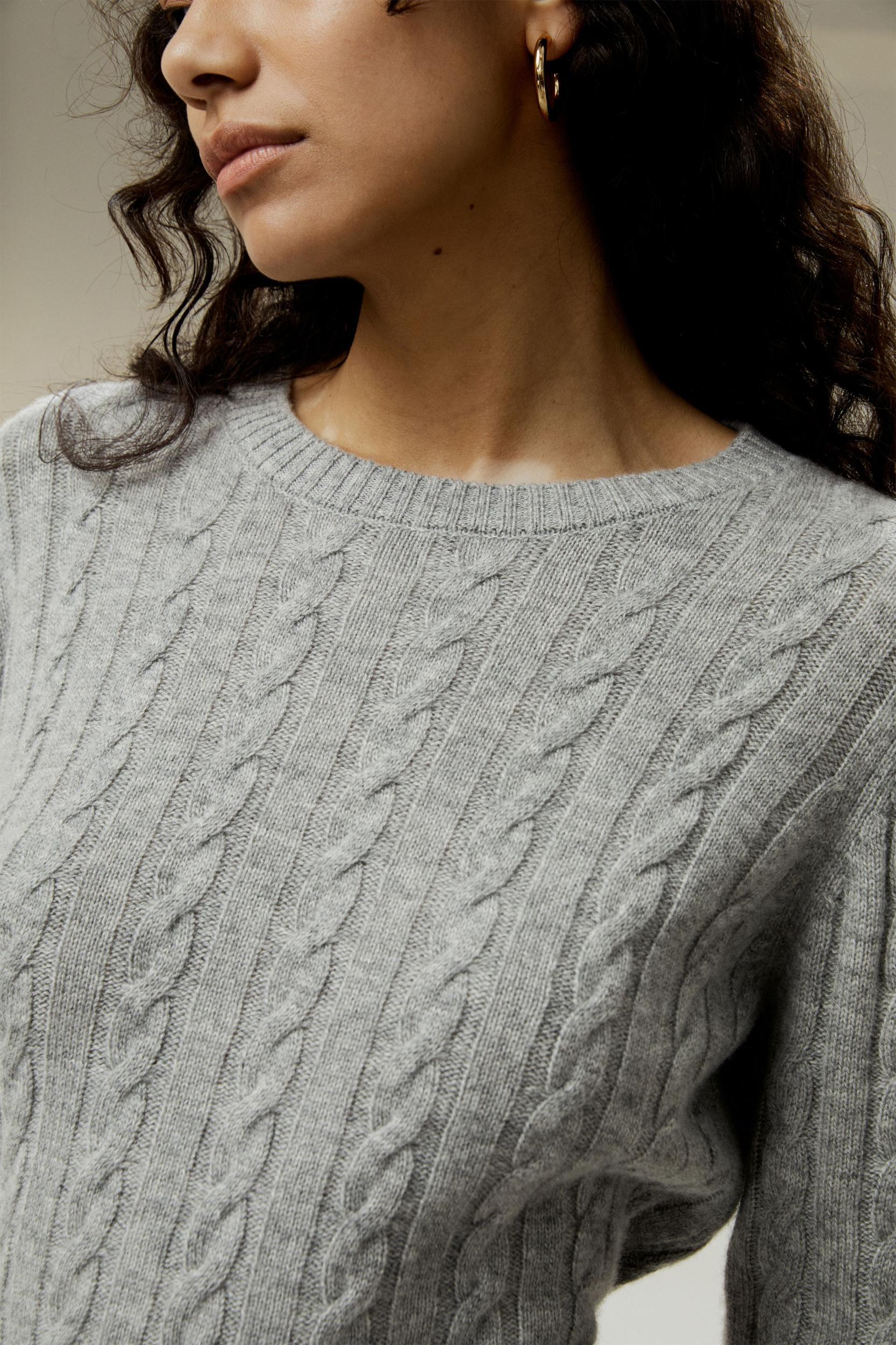 LILYSILK Woolen Pullover - for Women - Camel Cashmere-Wool Blend - Comfortable Ribbed Edges Sweater L Product Image