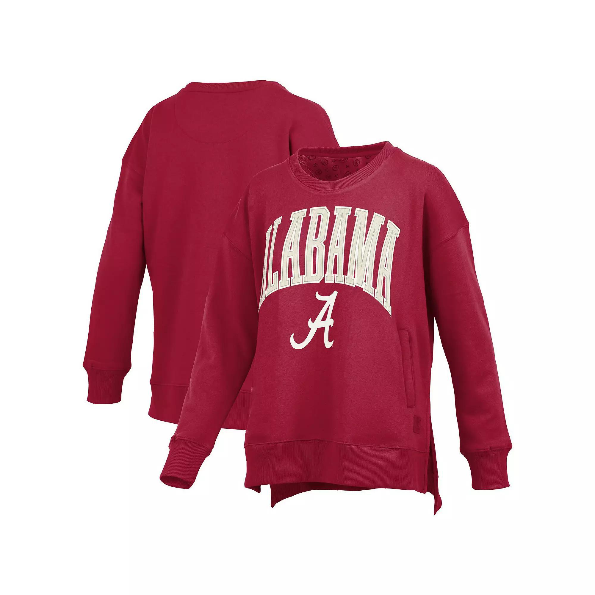 Women's Pressbox Crimson Alabama Crimson Tide Pocketed Arch Pullover Sweatshirt,  Product Image