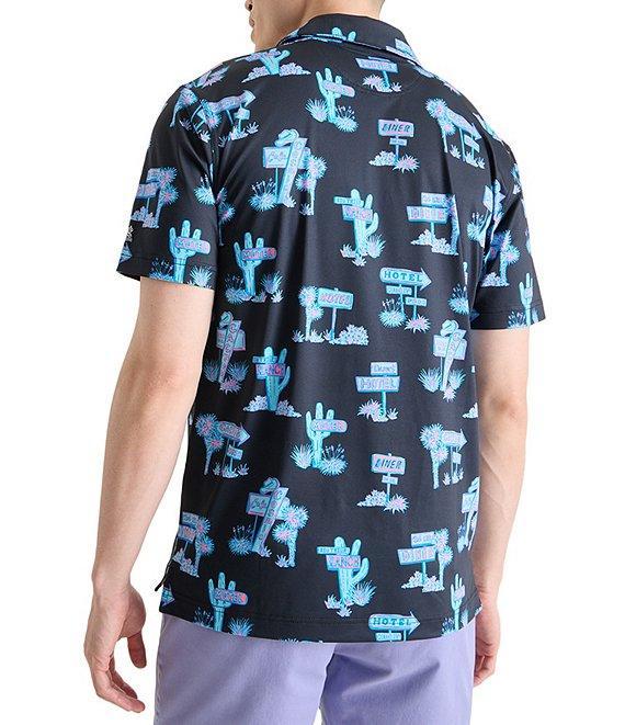 Chubbies Short Sleeve Road Tripper Printed Performance Polo Shirt Product Image