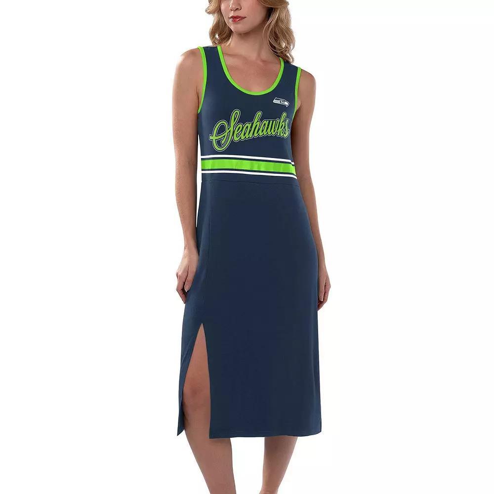 Women's G-III 4Her by Carl Banks College Navy Seattle Seahawks Main Field Maxi Dress,  Product Image