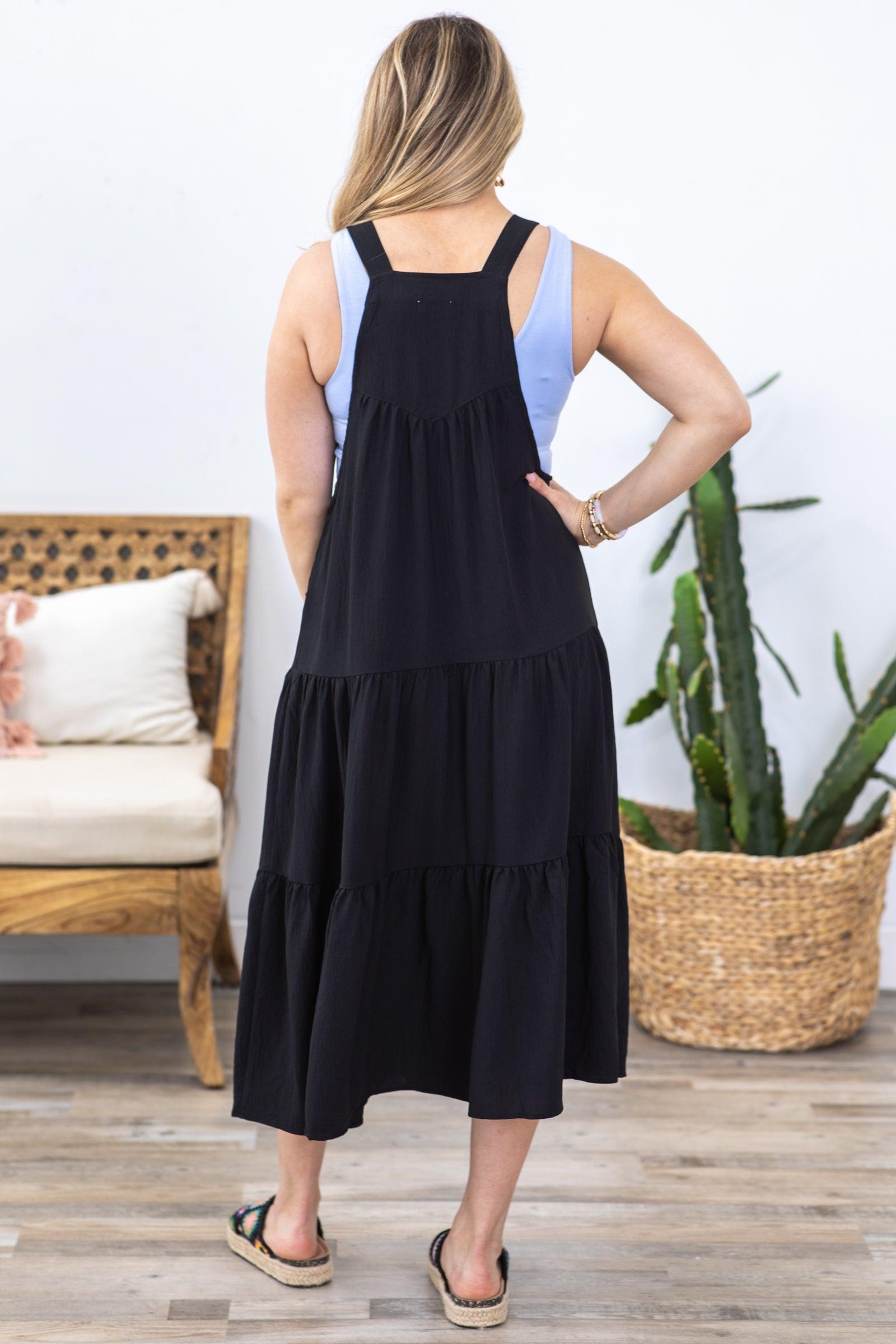 Black Tiered Skirt Airflow Dress Product Image