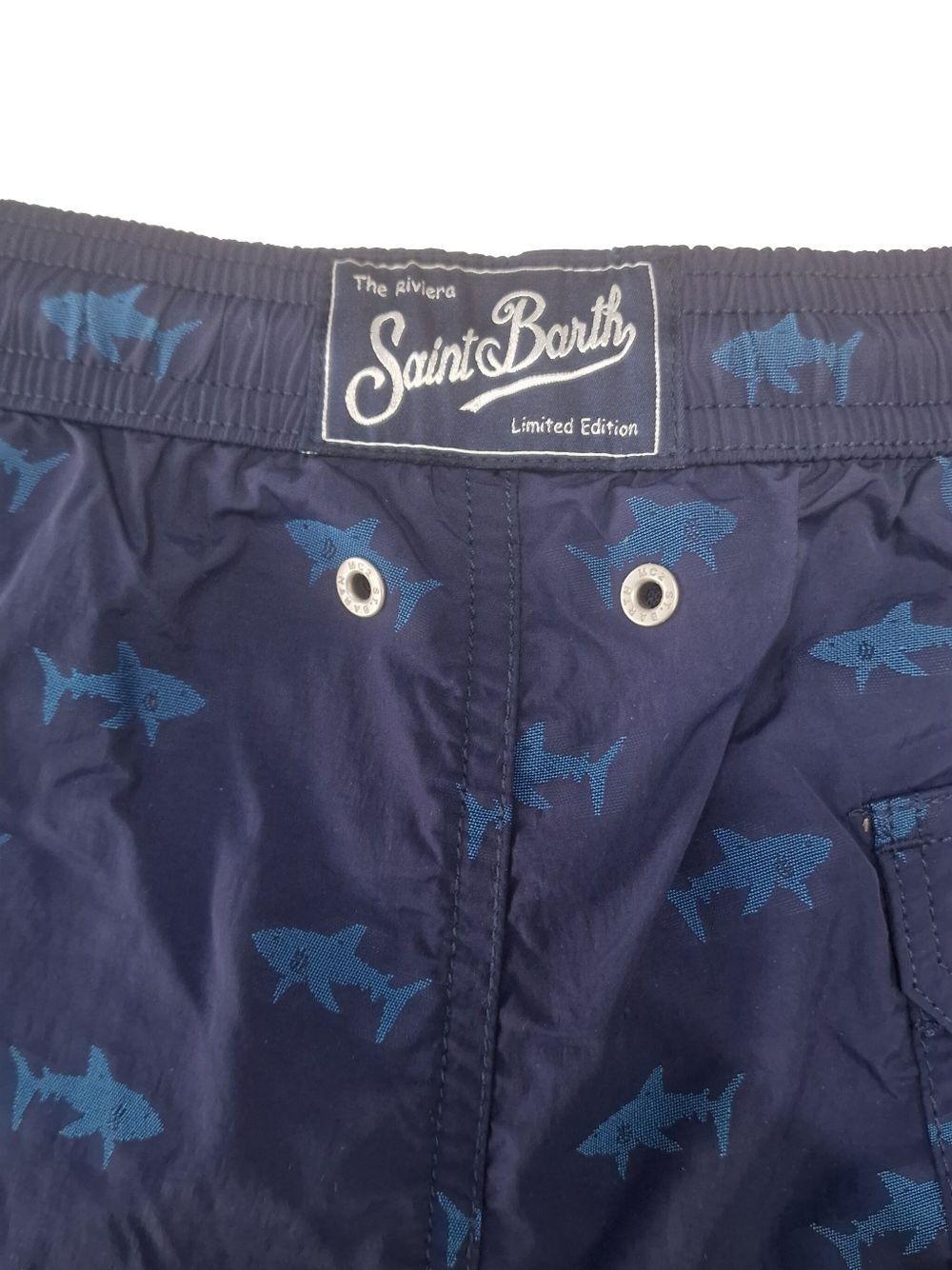 shark-patterned swim shorts Product Image