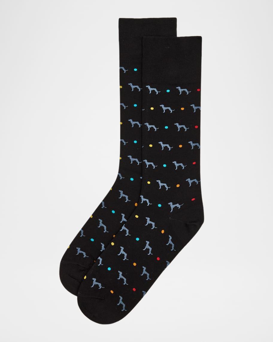 Mens Hank Whippet-Print Crew Socks Product Image