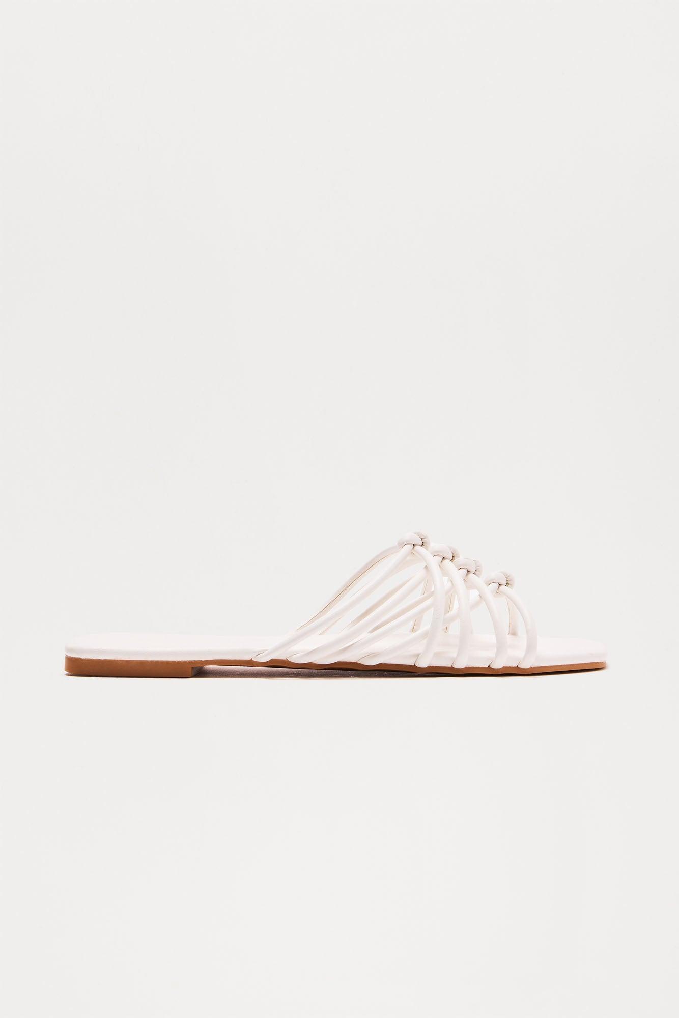 Vesper Slip On Sandals - White Product Image