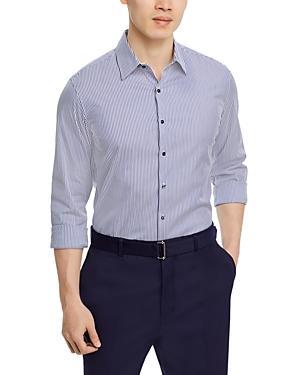 Mens Striped Button-Front Slim-Fit Shirt Product Image