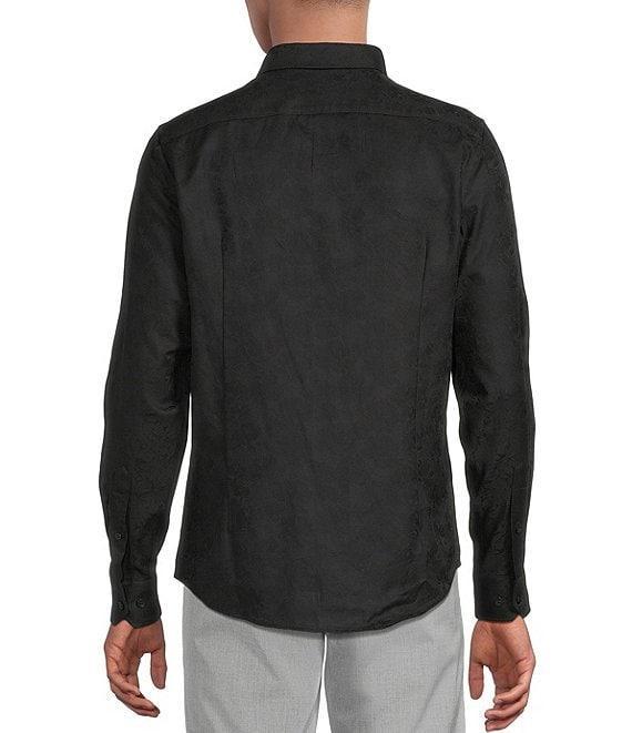 Murano Slim Fit Floral Jacquard Long Sleeve Woven Shirt Product Image